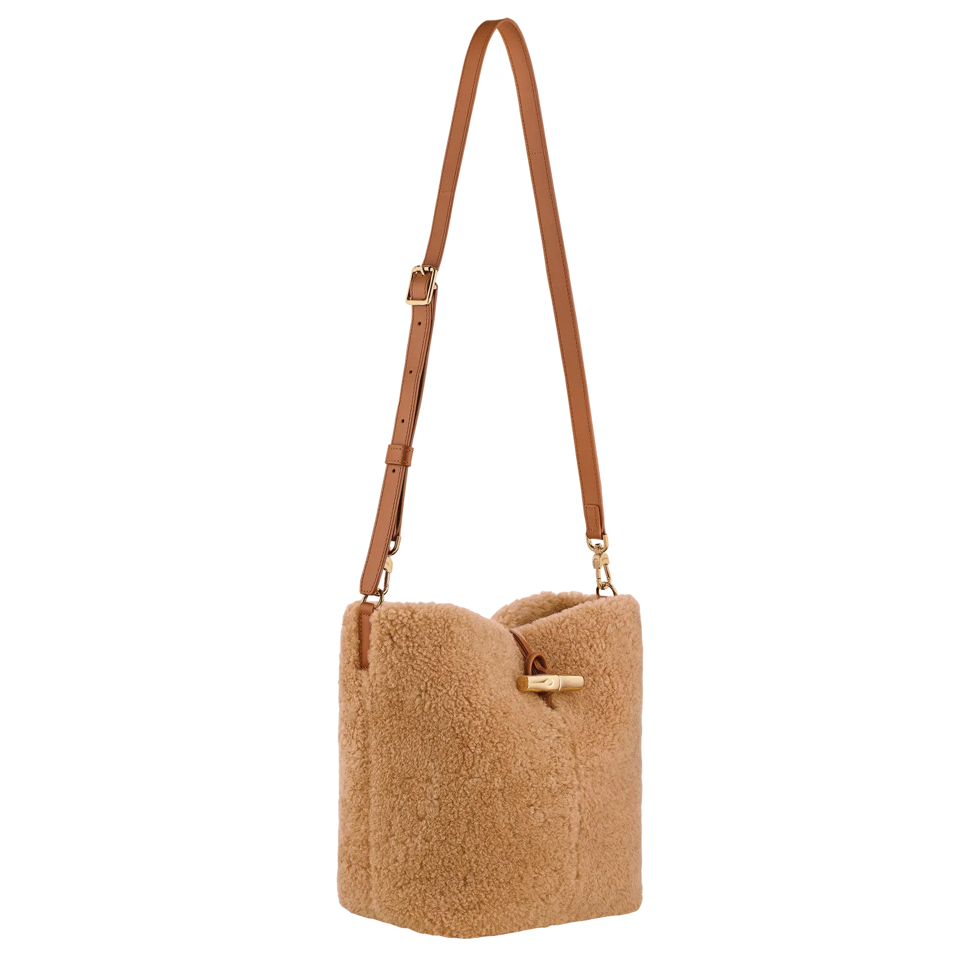 Longchamp Le Roseau Crossbody Camel