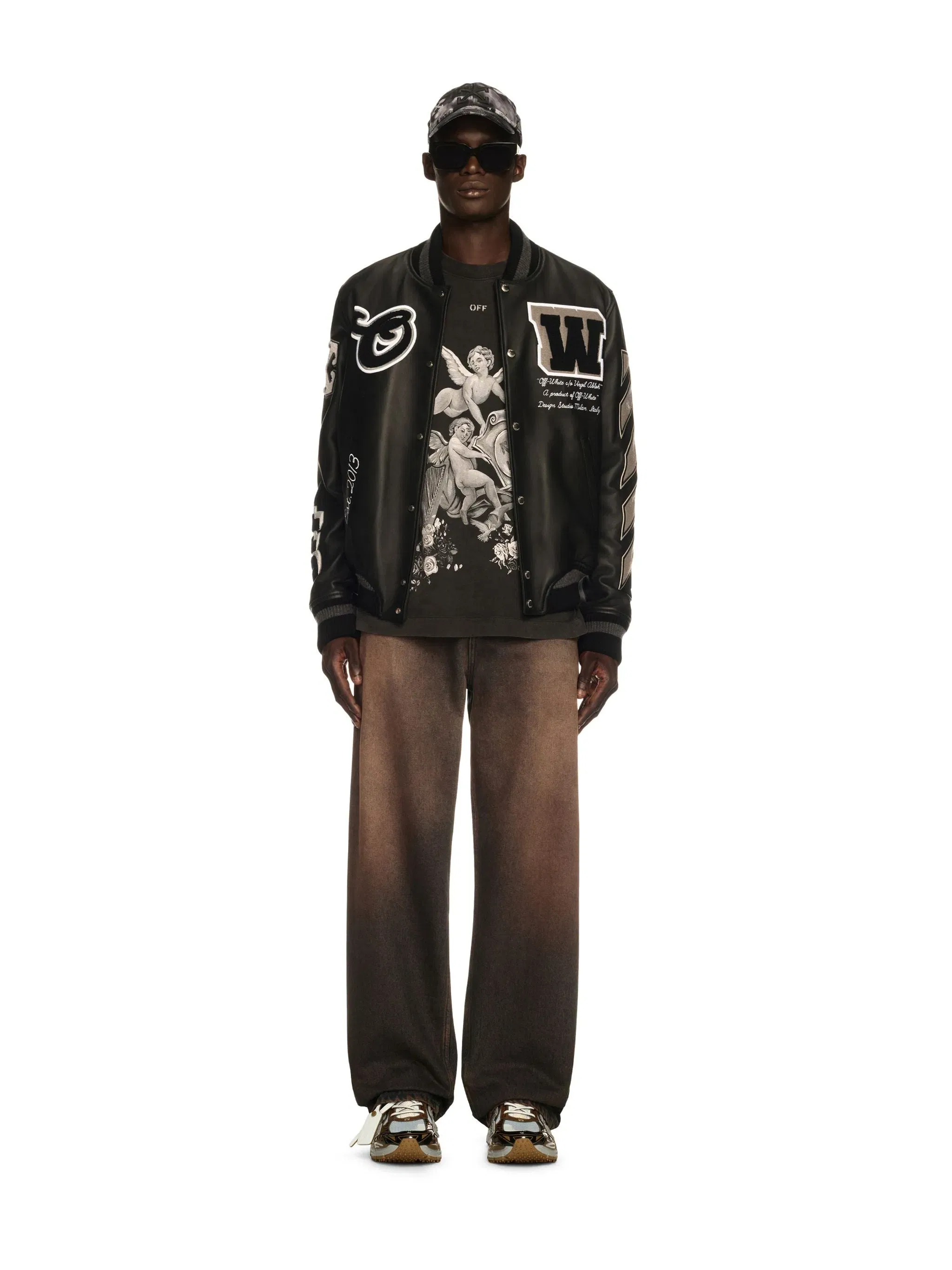 Off White Full Leather Varsity