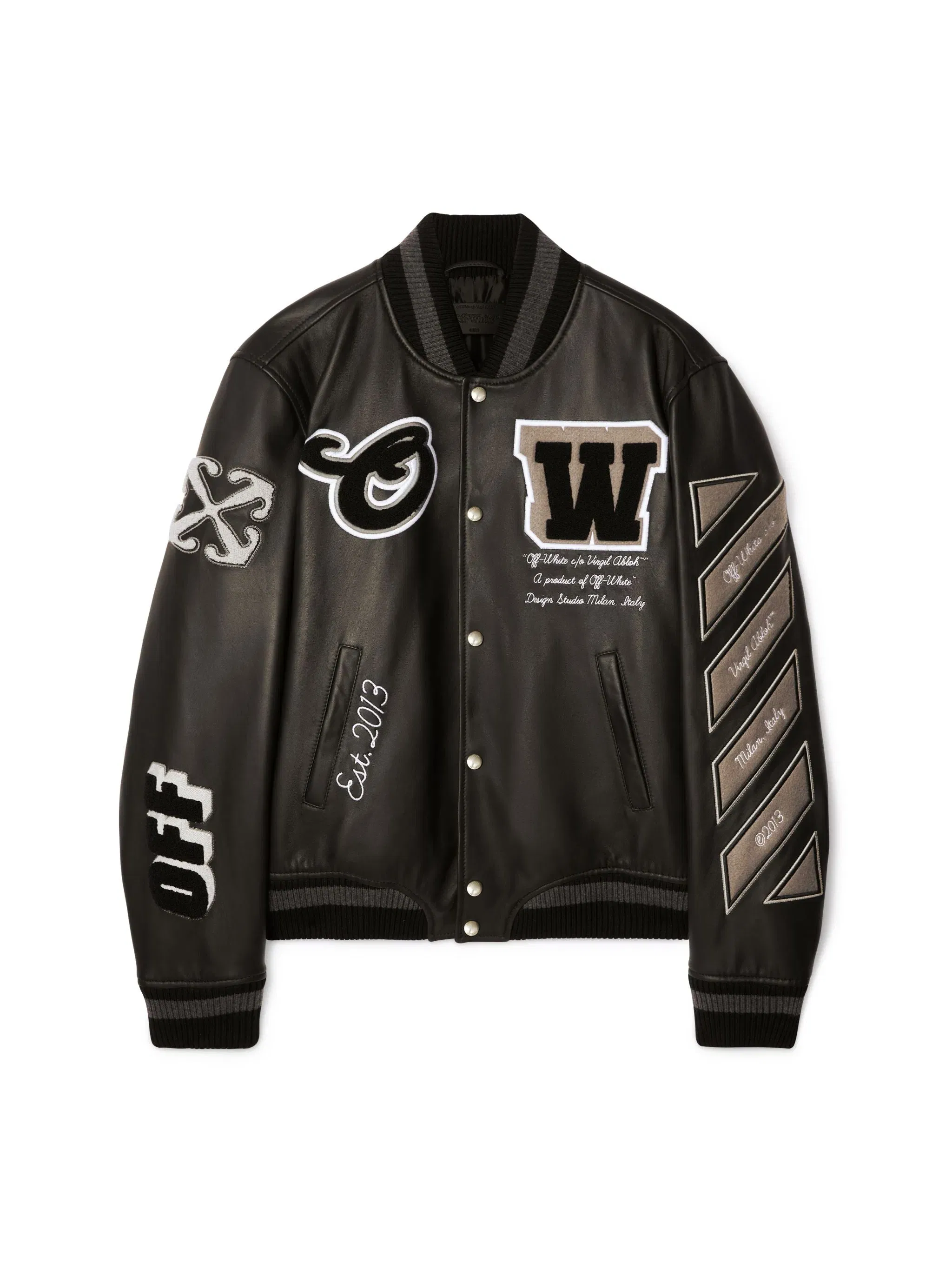 Off White Full Leather Varsity