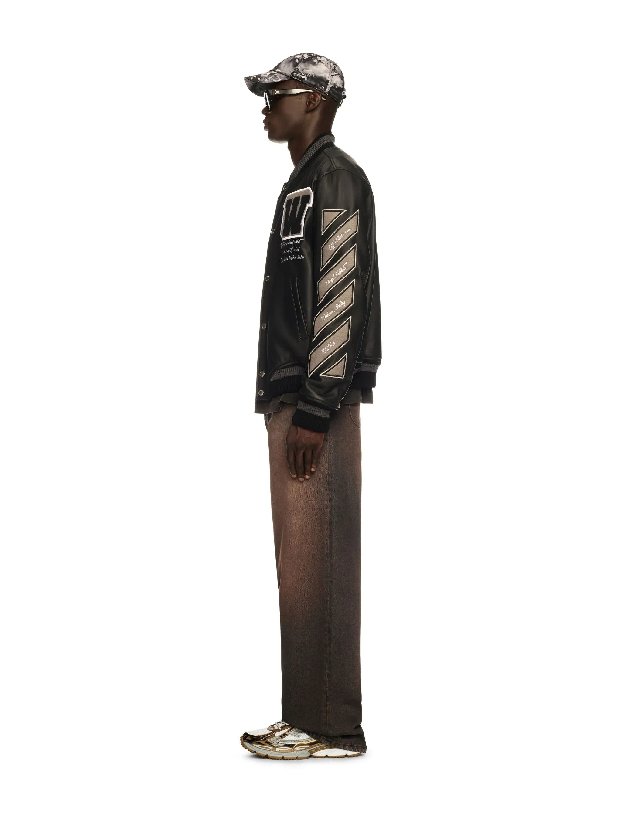 Off White Full Leather Varsity