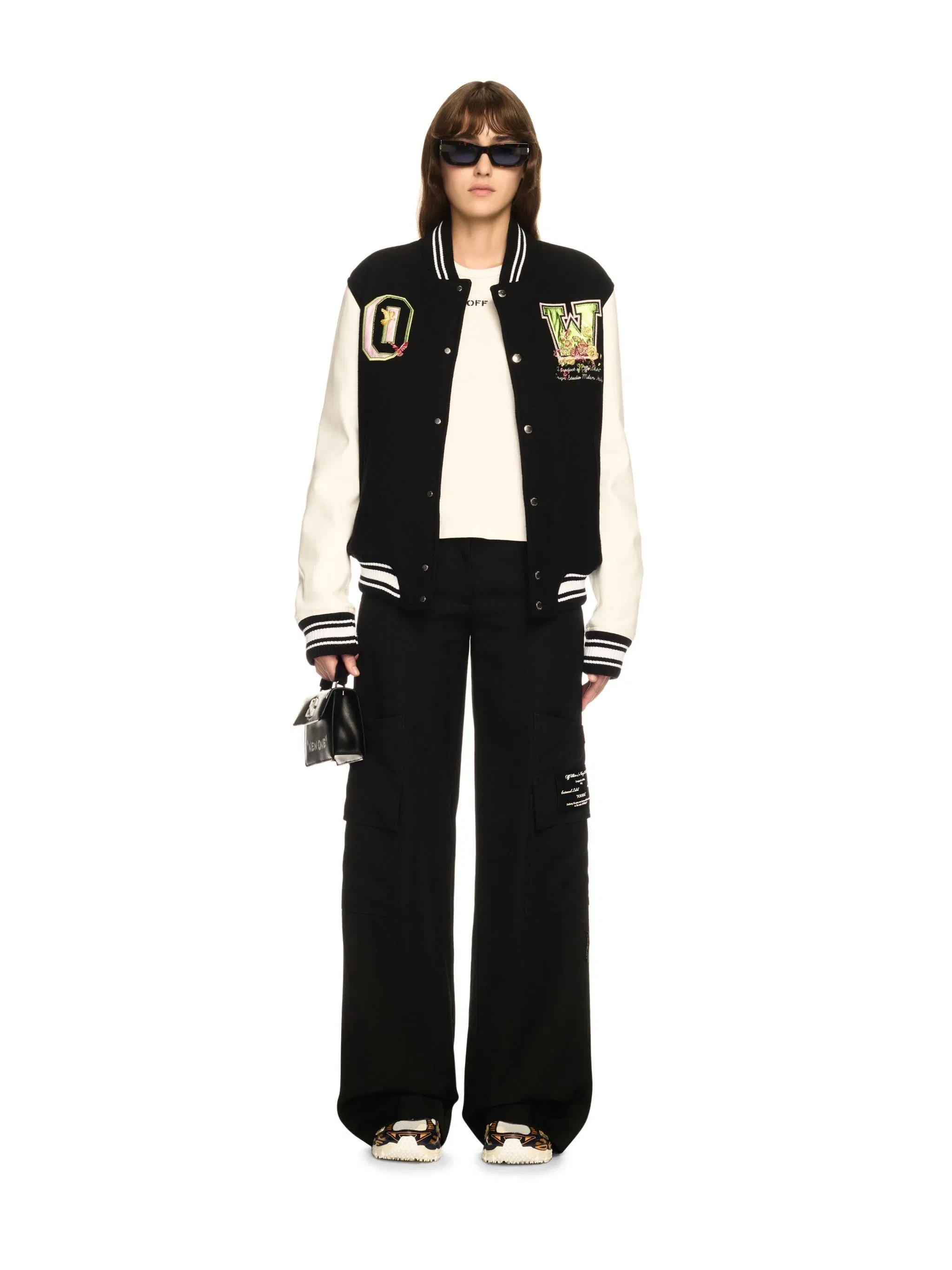 Off White Wo Flowers Varsity