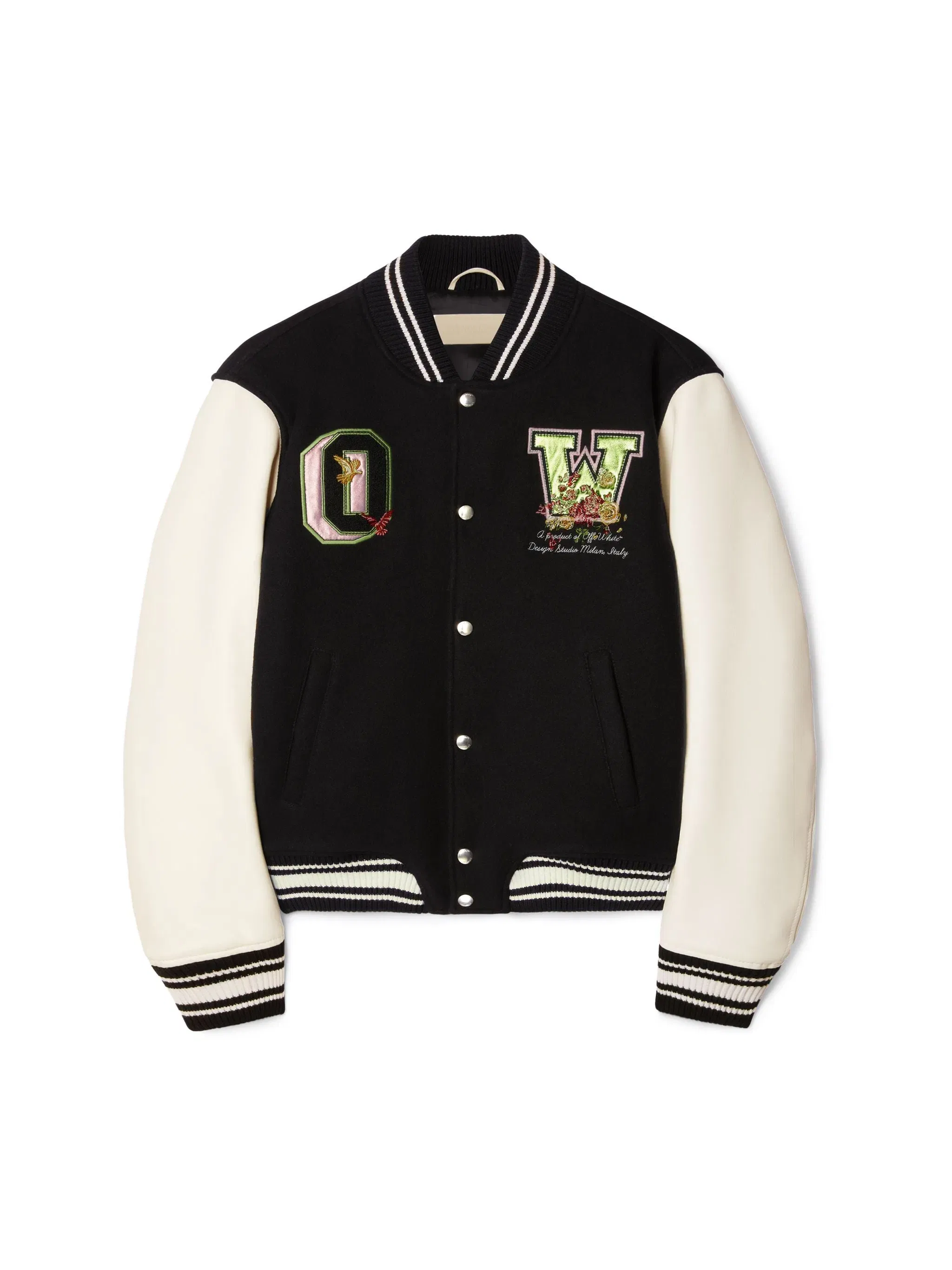 Off White Wo Flowers Varsity