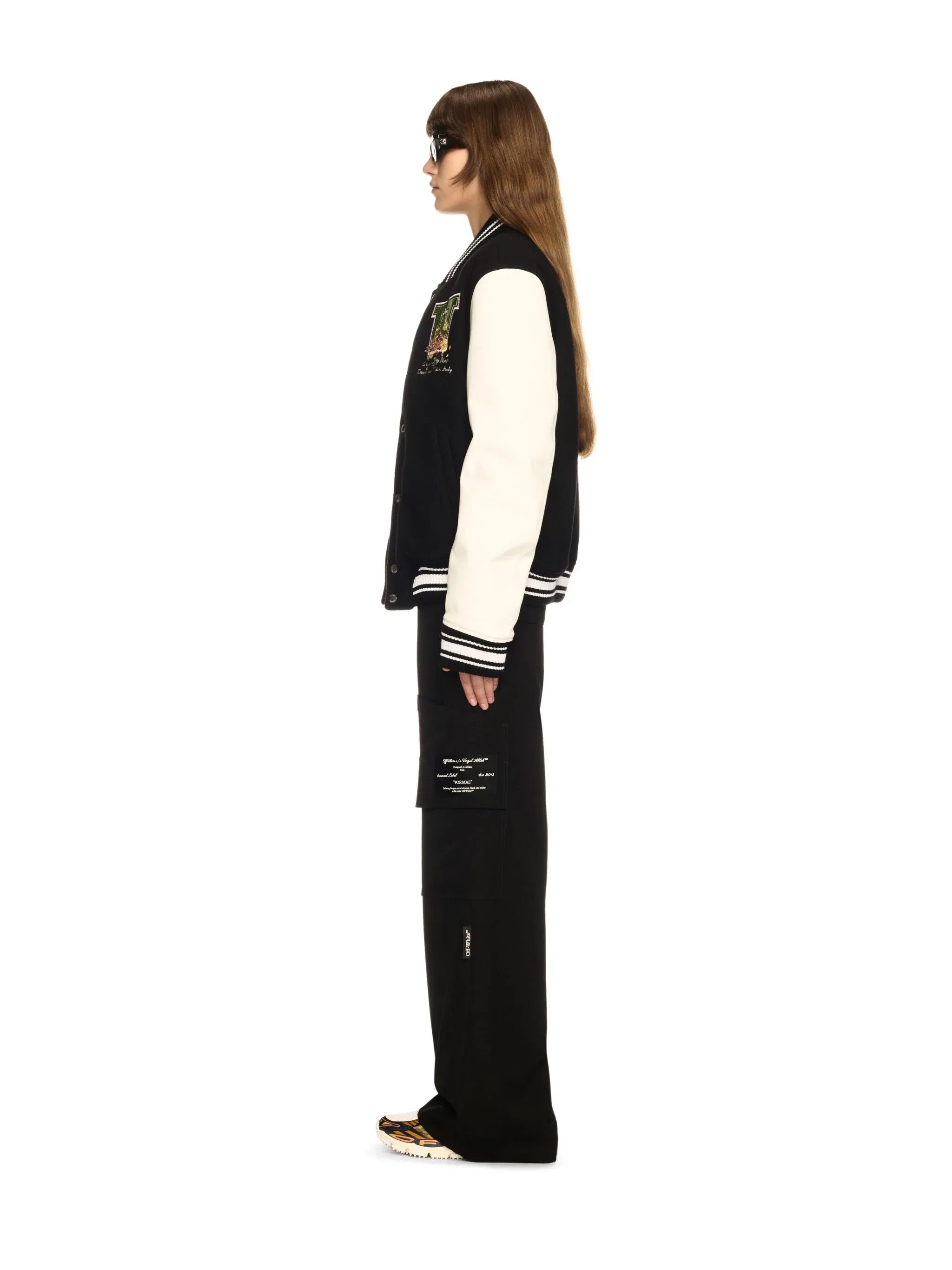 Off White Wo Flowers Varsity