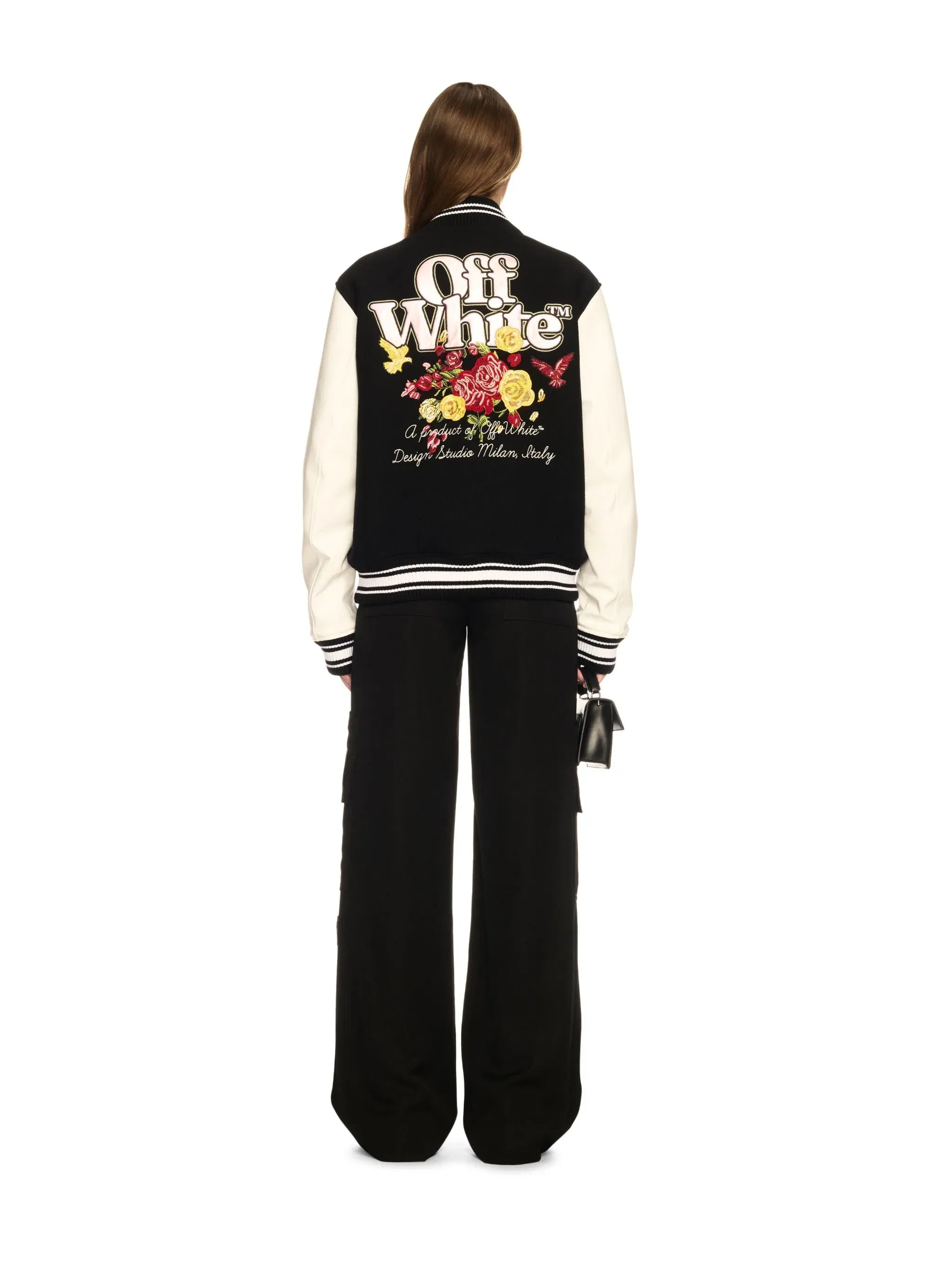 Off White Wo Flowers Varsity