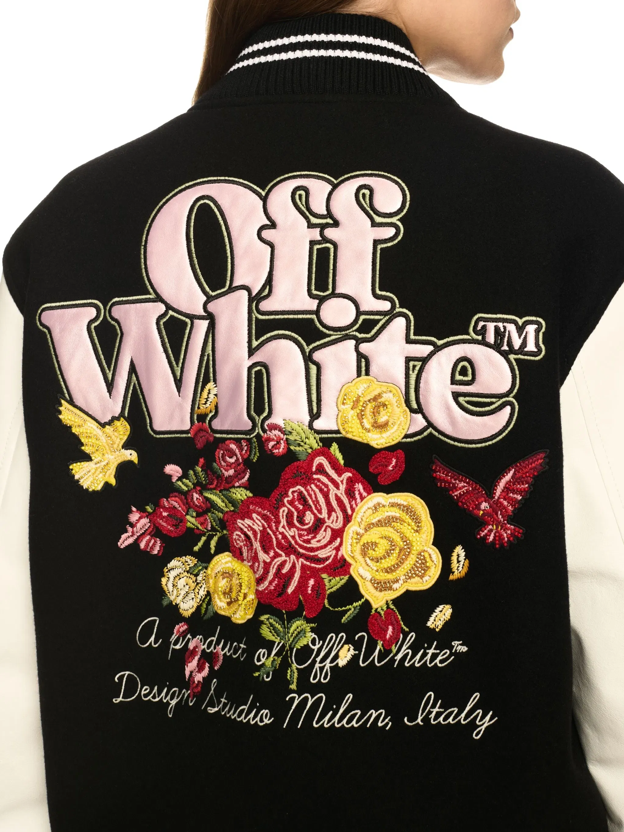 Off White Wo Flowers Varsity