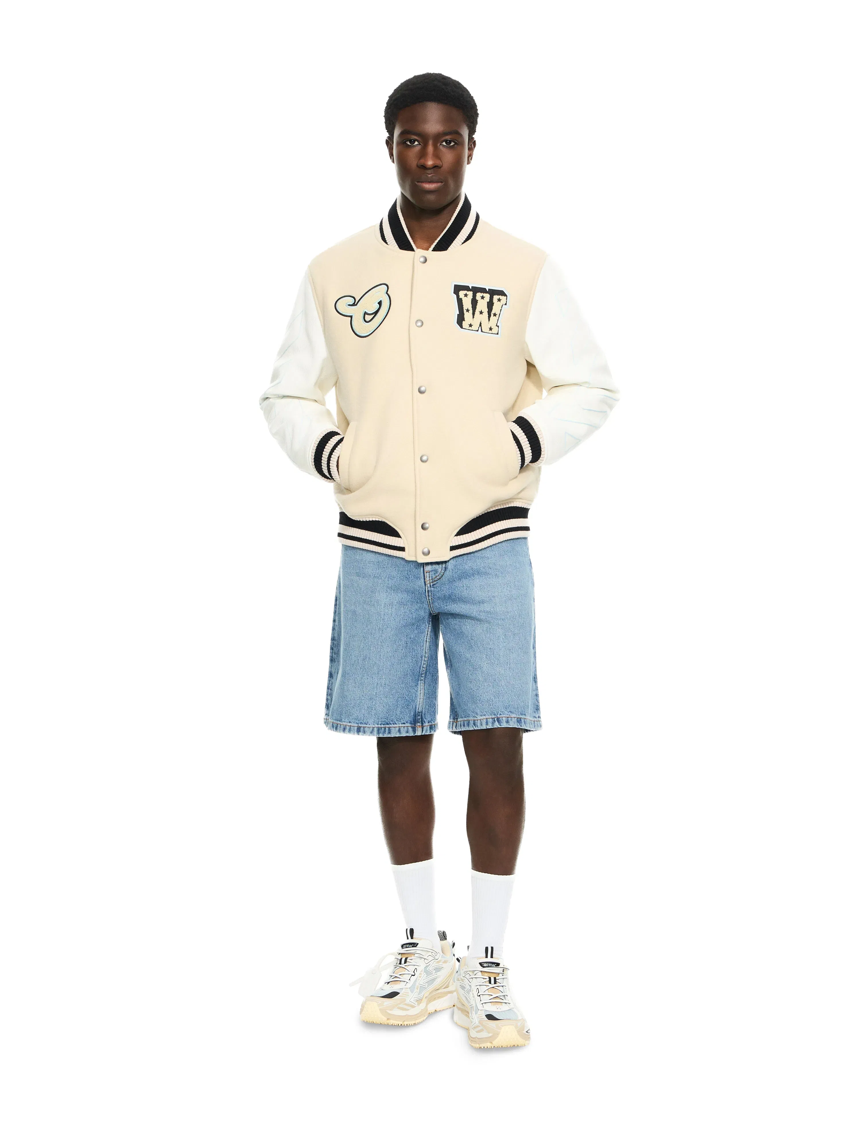 Off White Star Logo Varsity