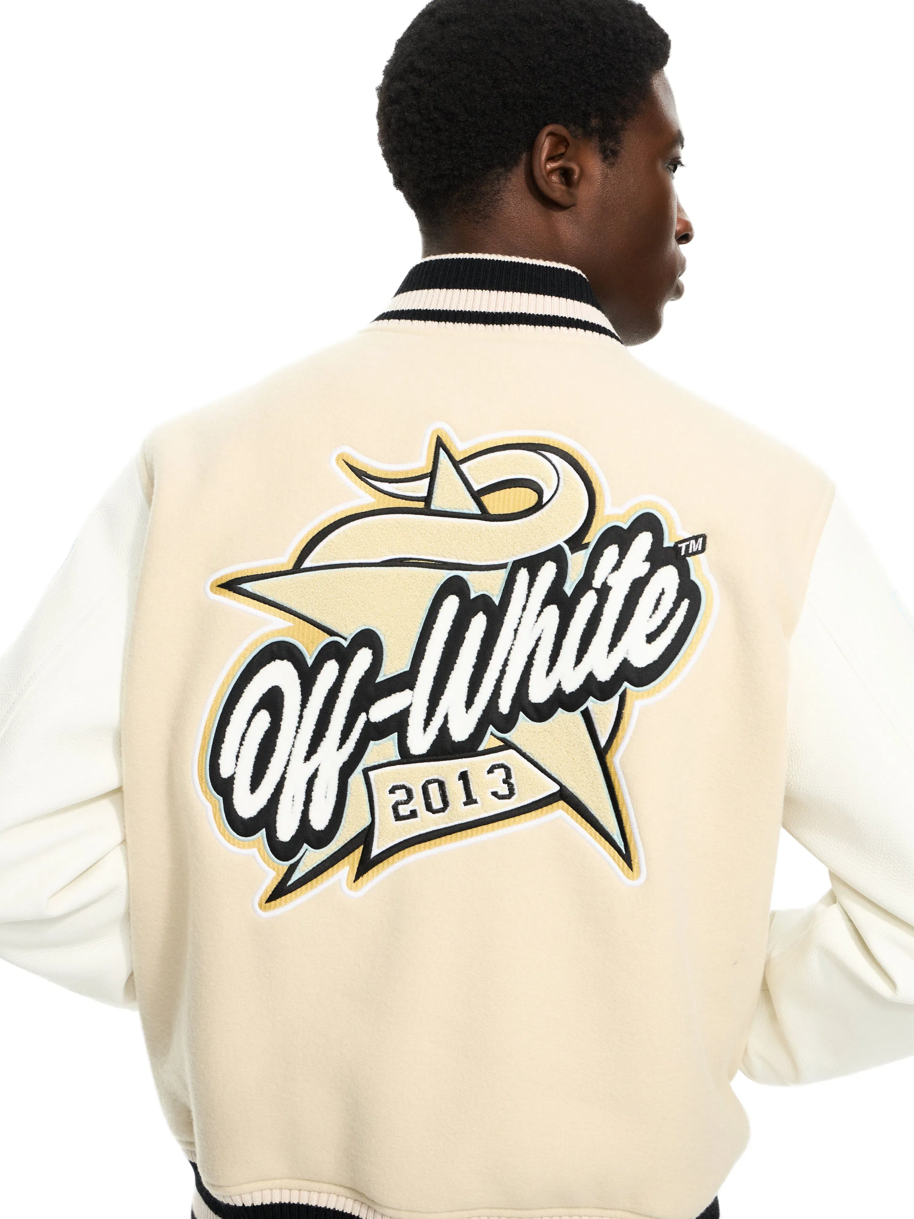 Off White Star Logo Varsity