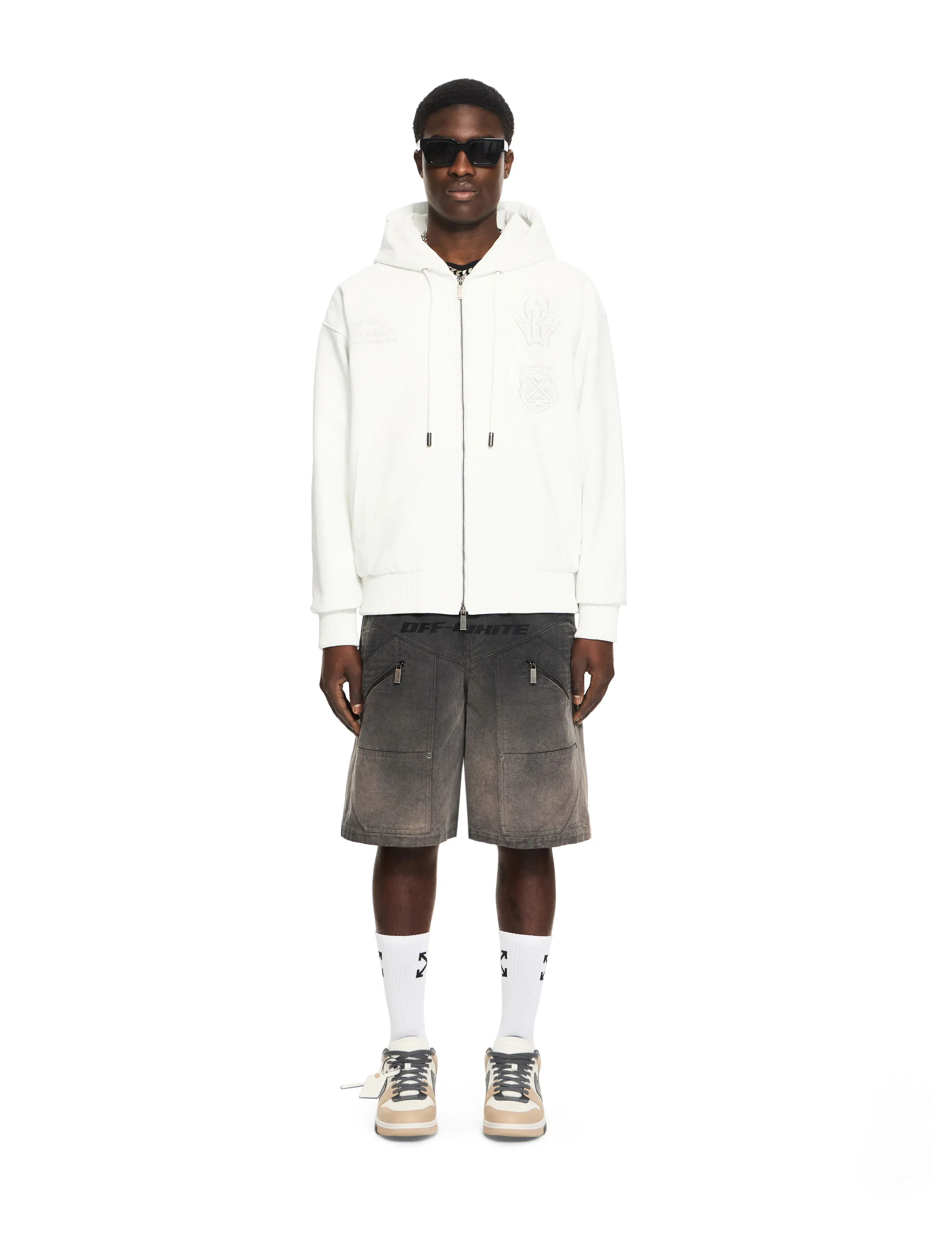 Off White Royal Team Zip Hoodie