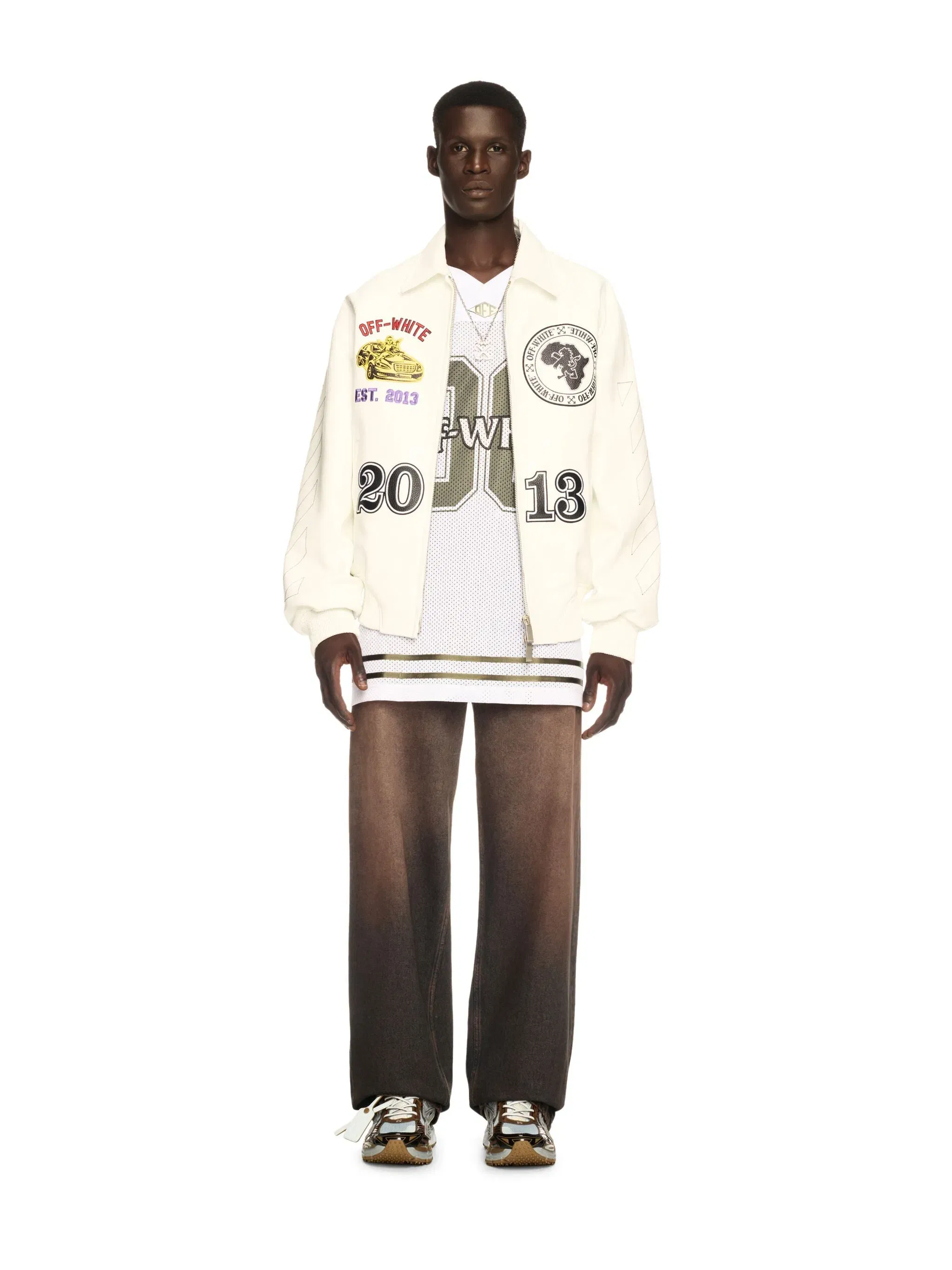Off White Rhino Full Lea Raglan Varsity