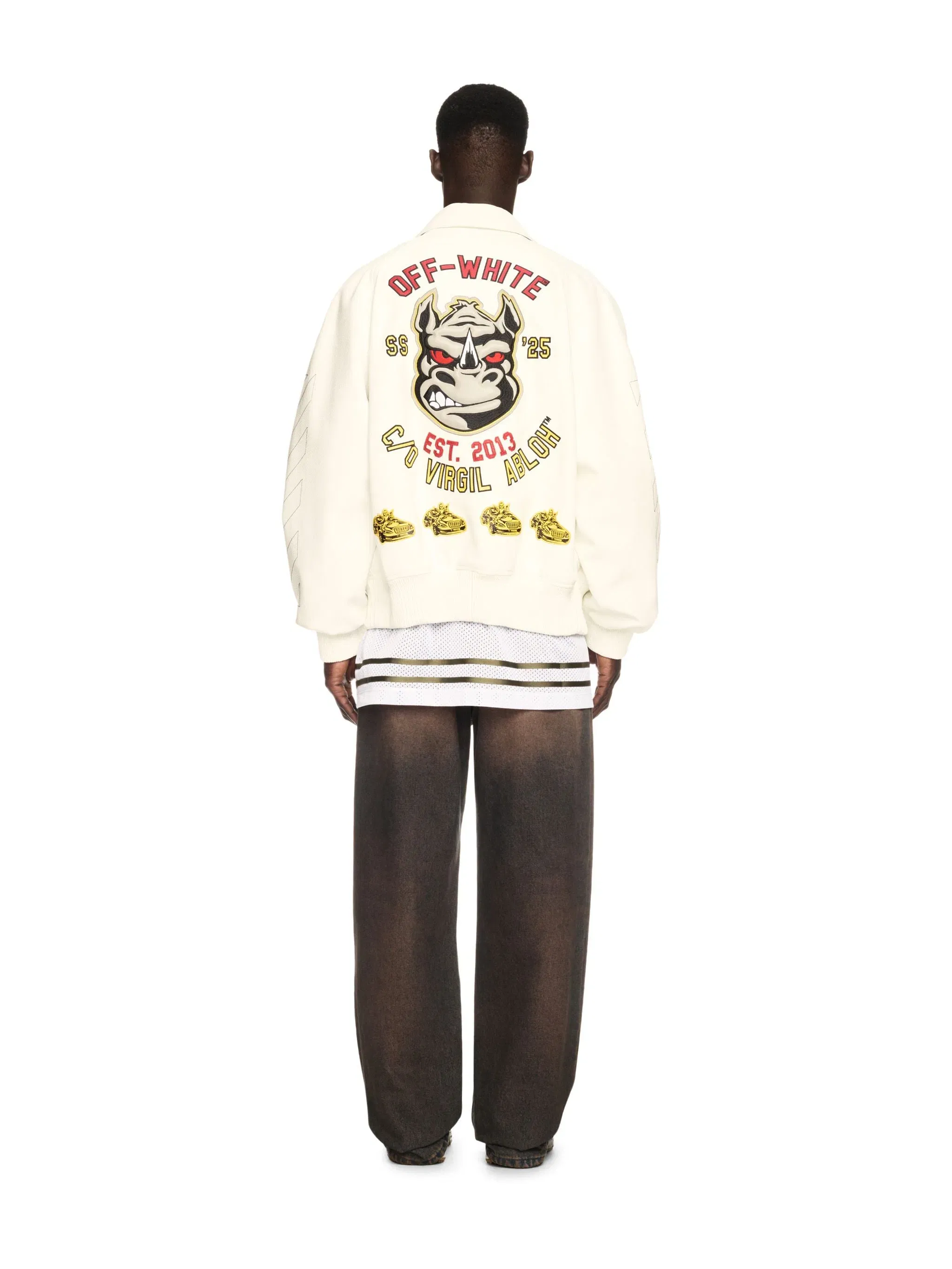 Off White Rhino Full Lea Raglan Varsity