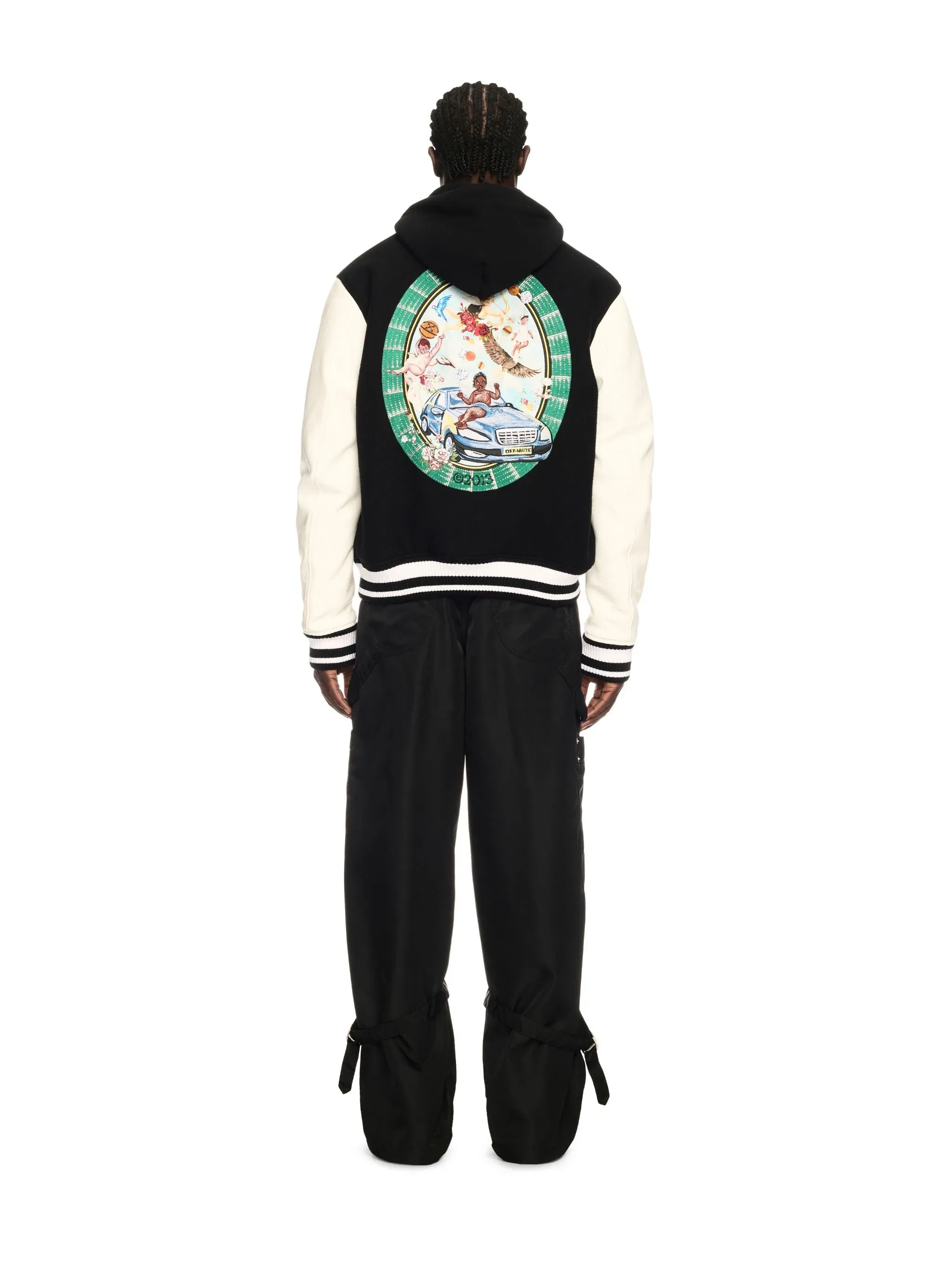 Off White Cryst Fresco Oval Lea Wool Va