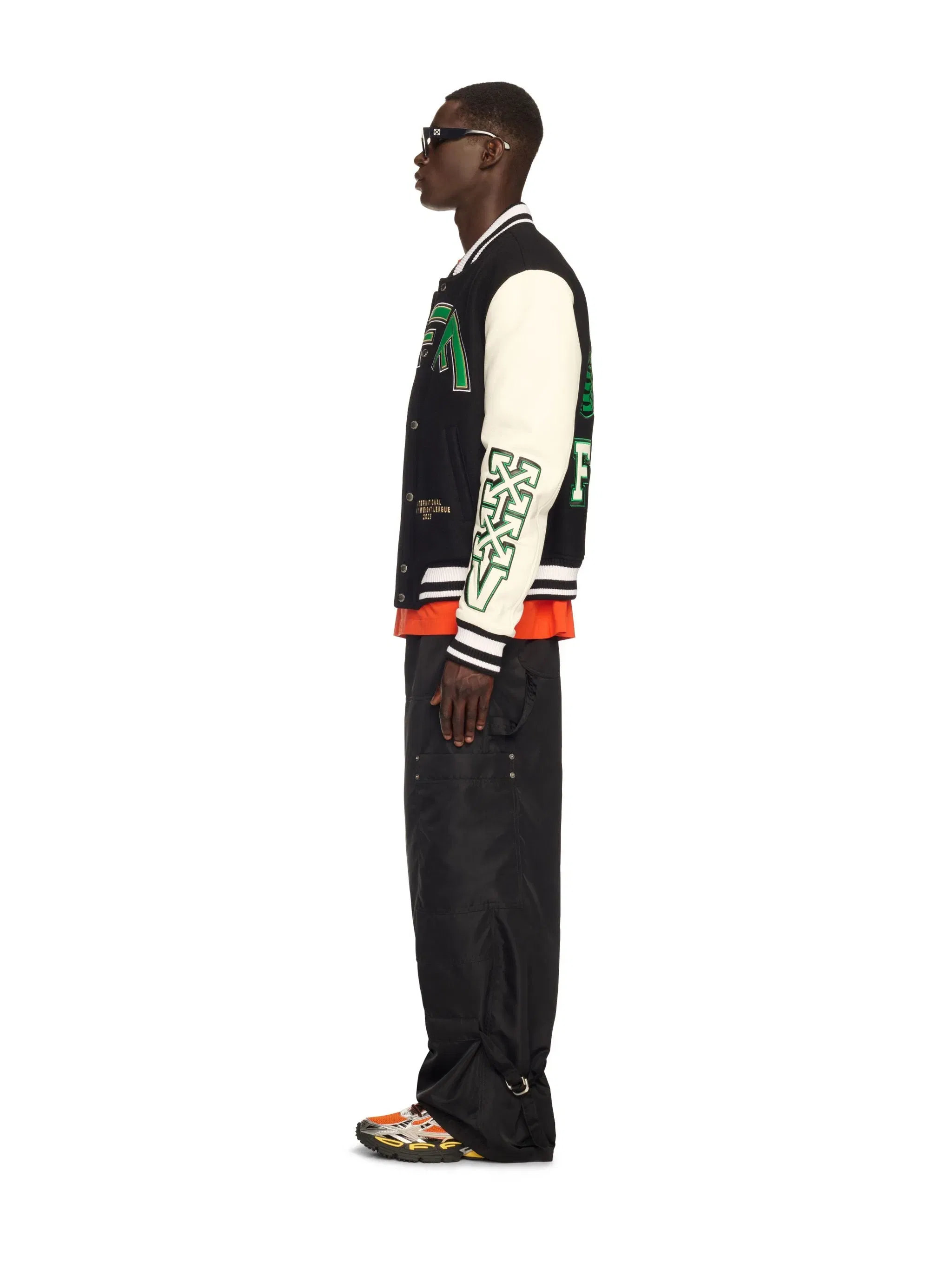 Off White Off Croco Lea Wool Varsity