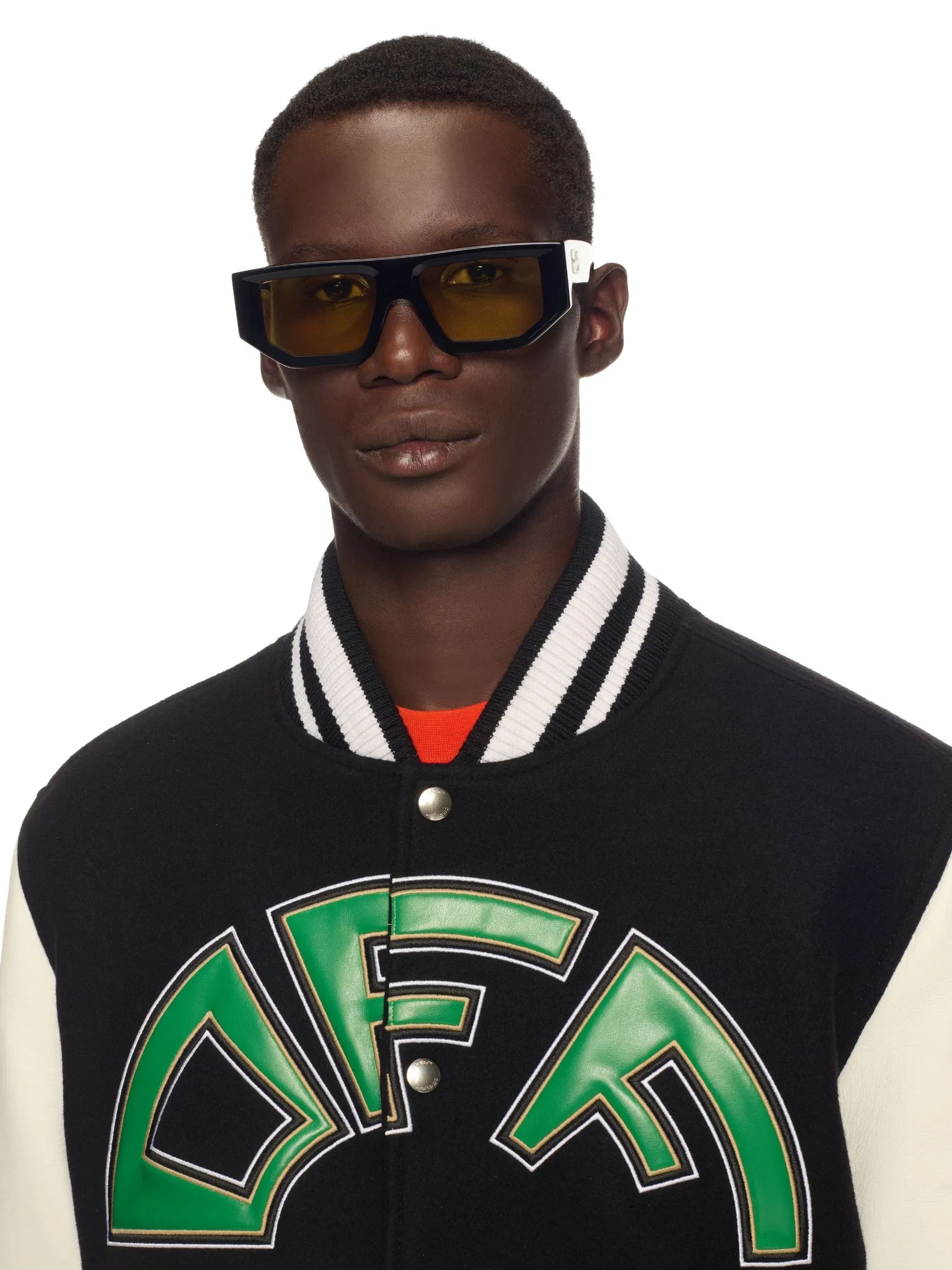 Off White Off Croco Lea Wool Varsity