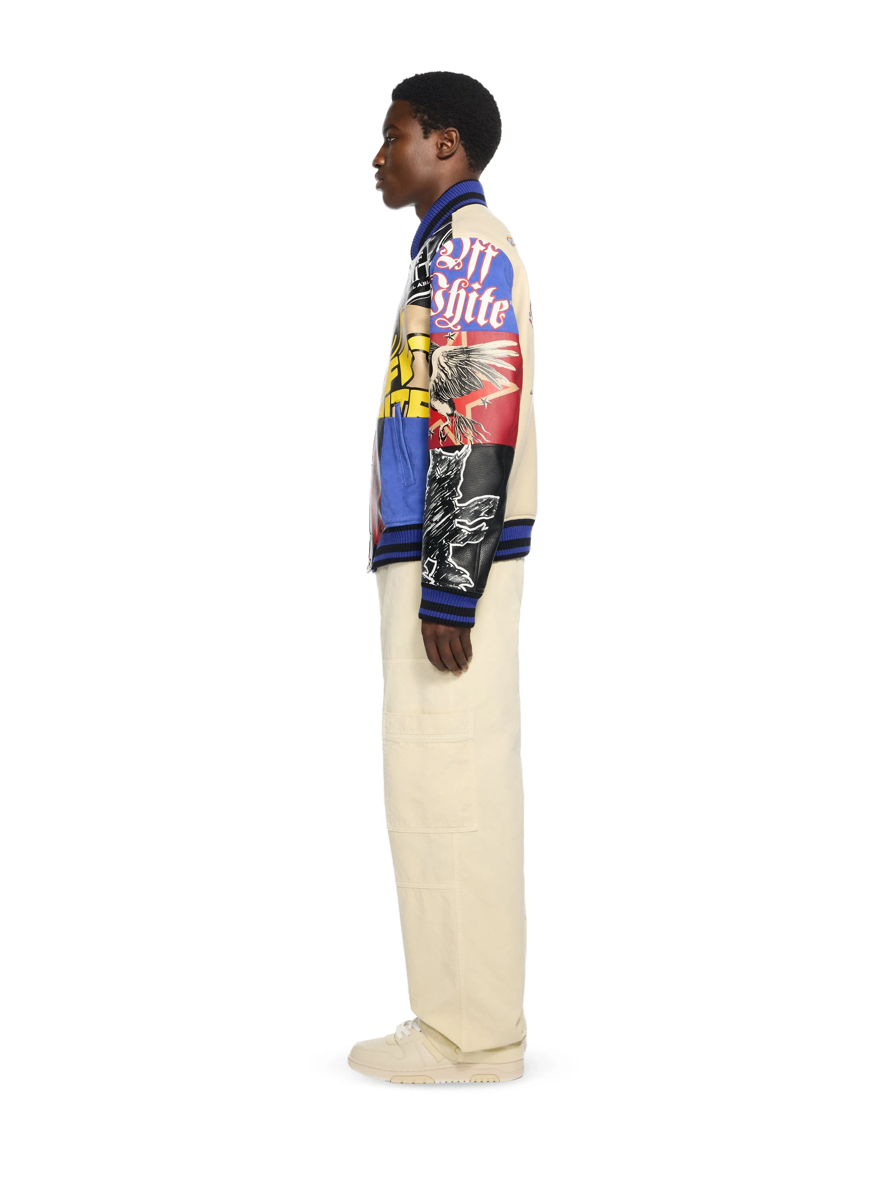 Off White Multipatch Wool Varsity