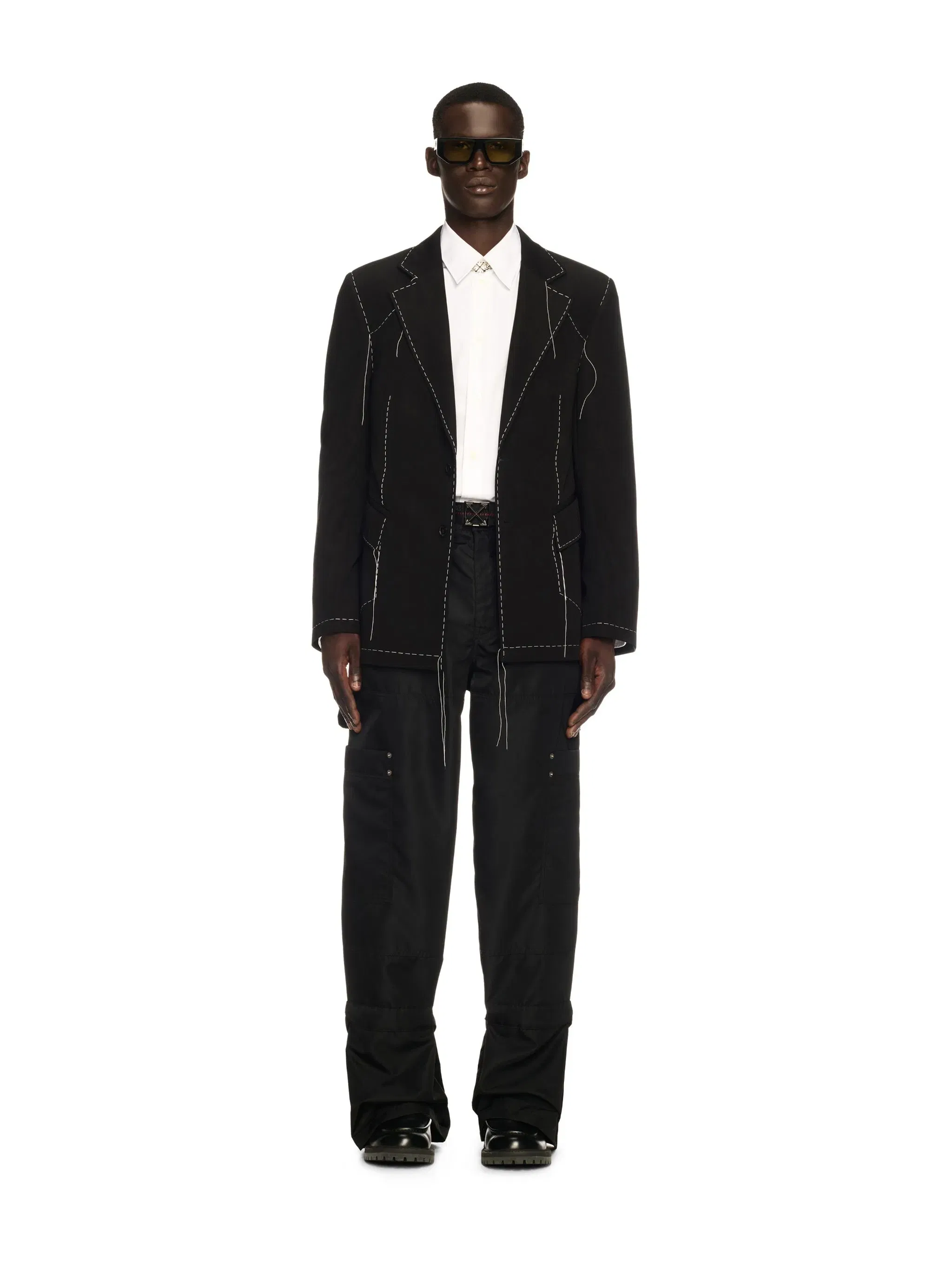 Off White 00 Stitch Woolgab Relax Jkt