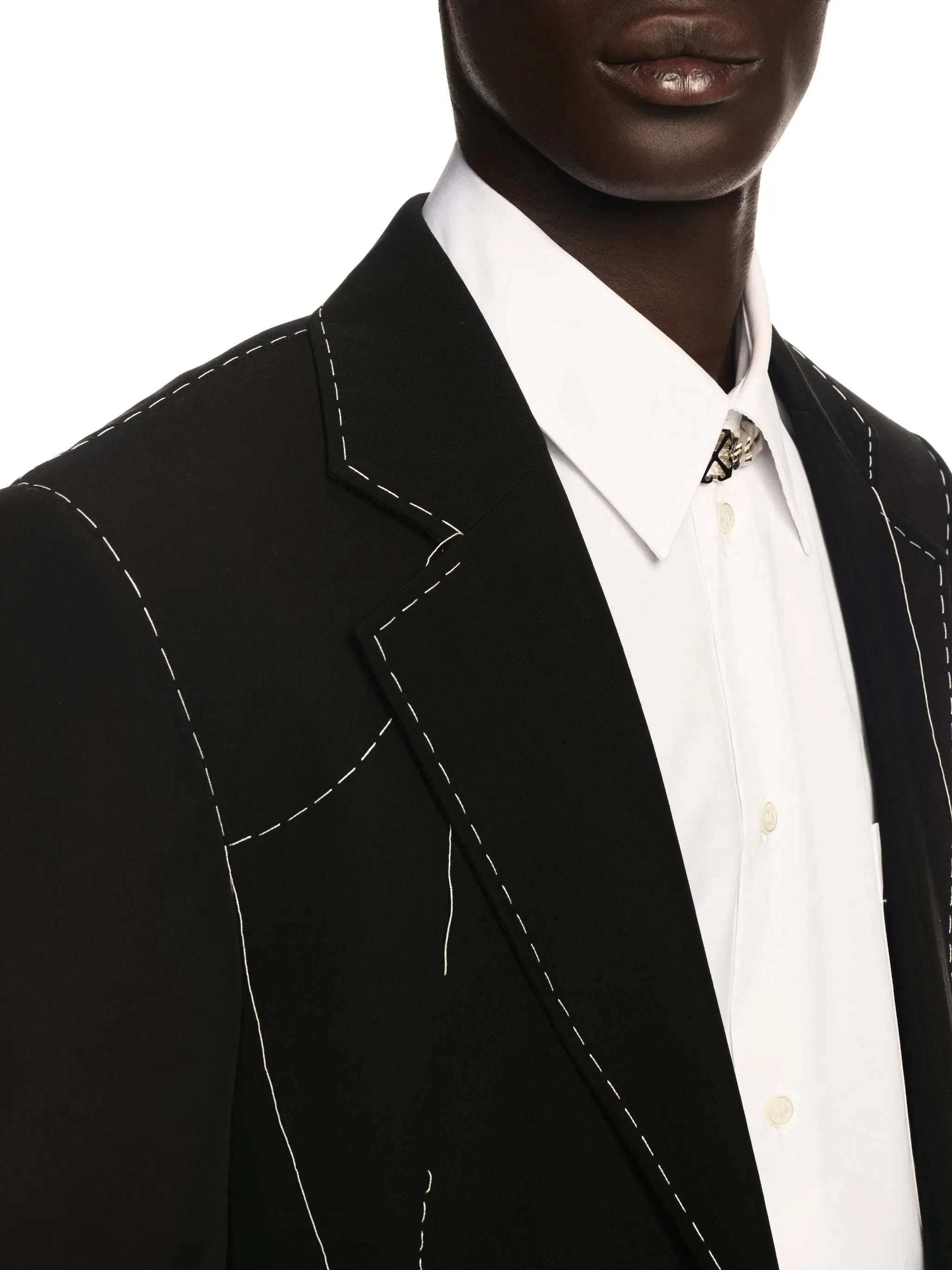 Off White 00 Stitch Woolgab Relax Jkt