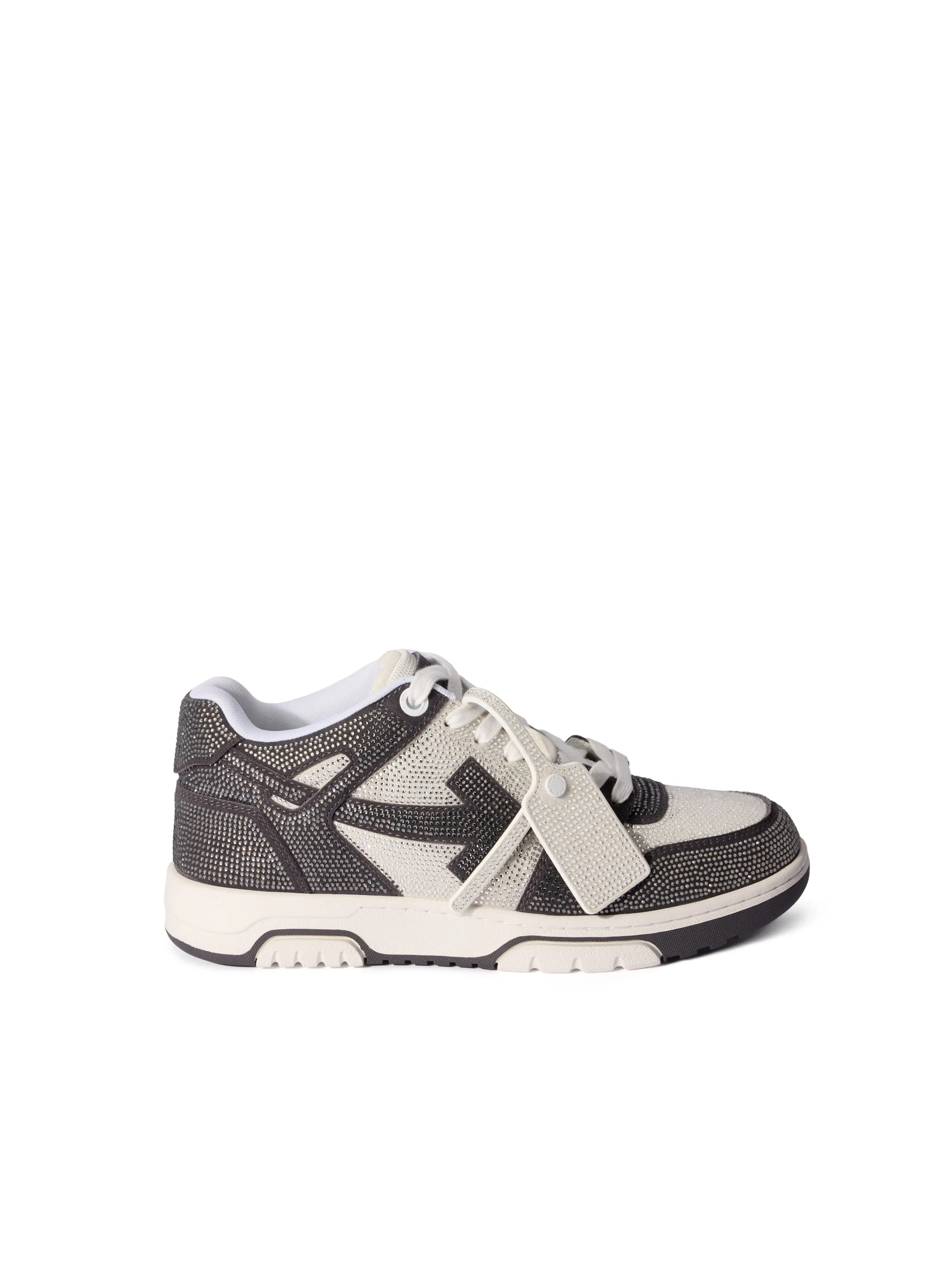 Off White OOO Crystal Sneakers White