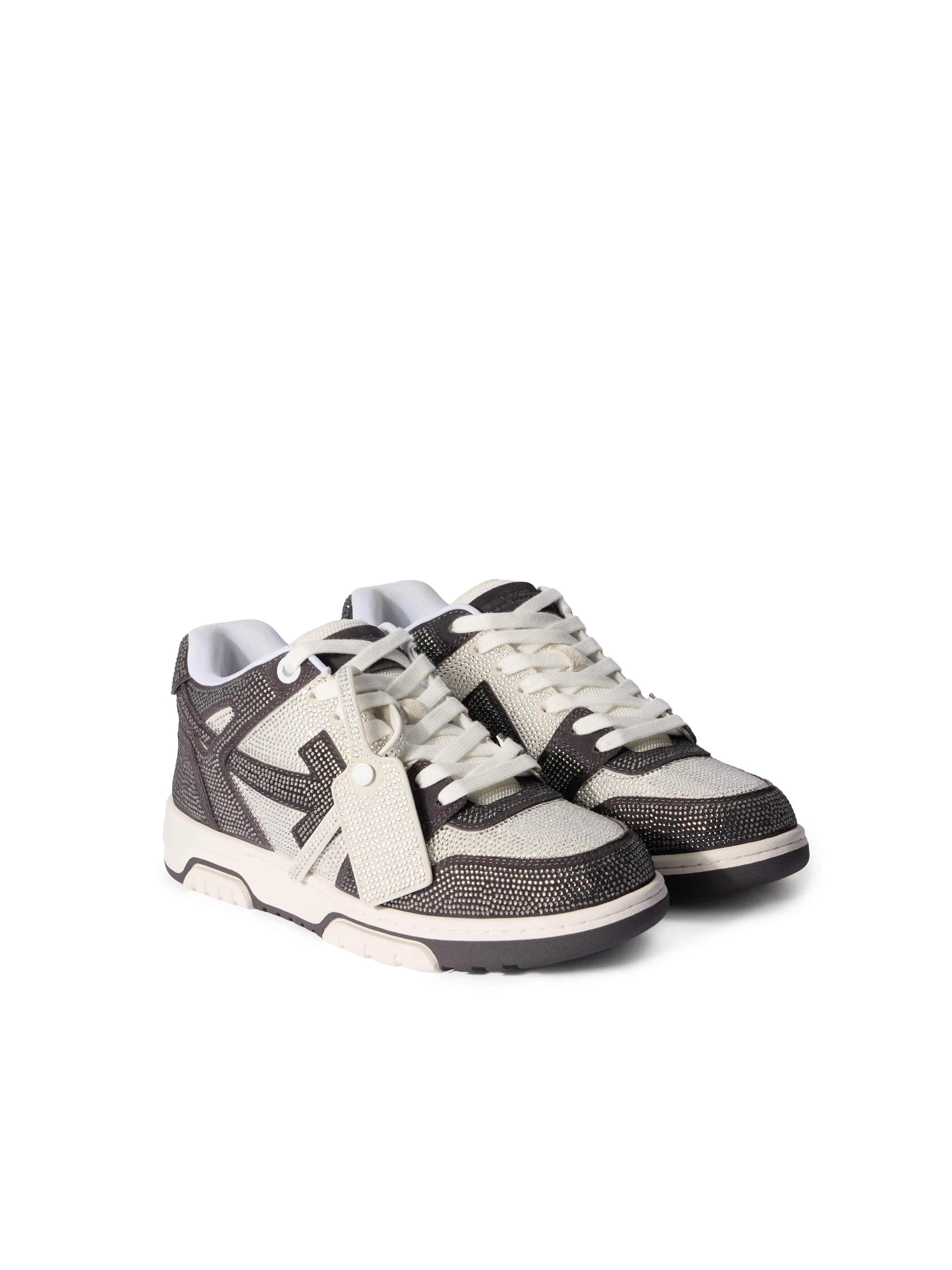 Off White OOO Crystal Sneakers White
