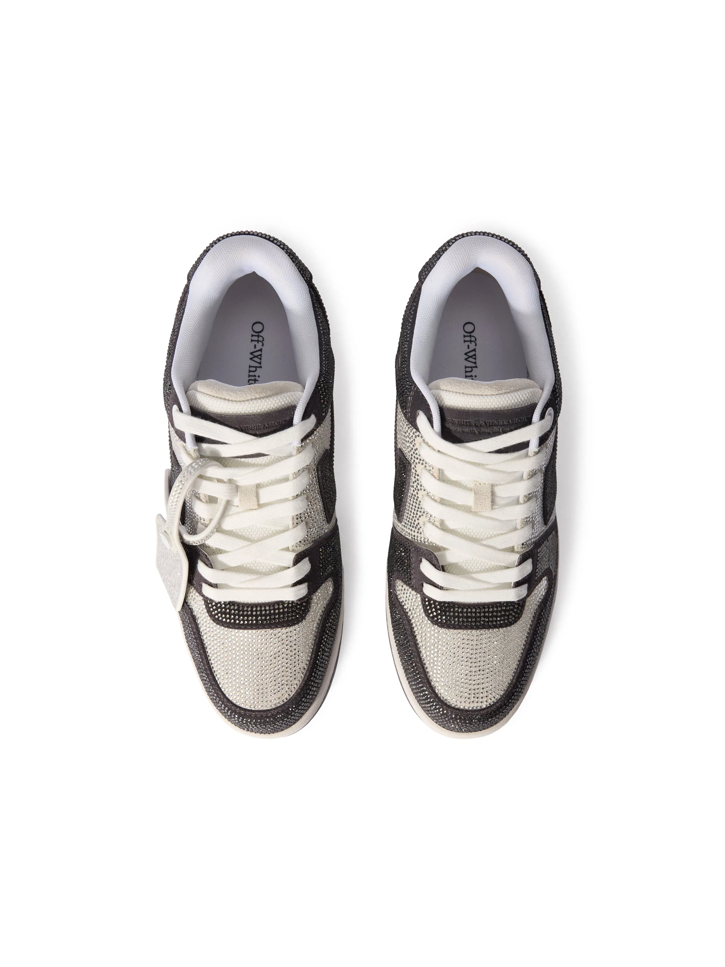 Off White OOO Crystal Sneakers White