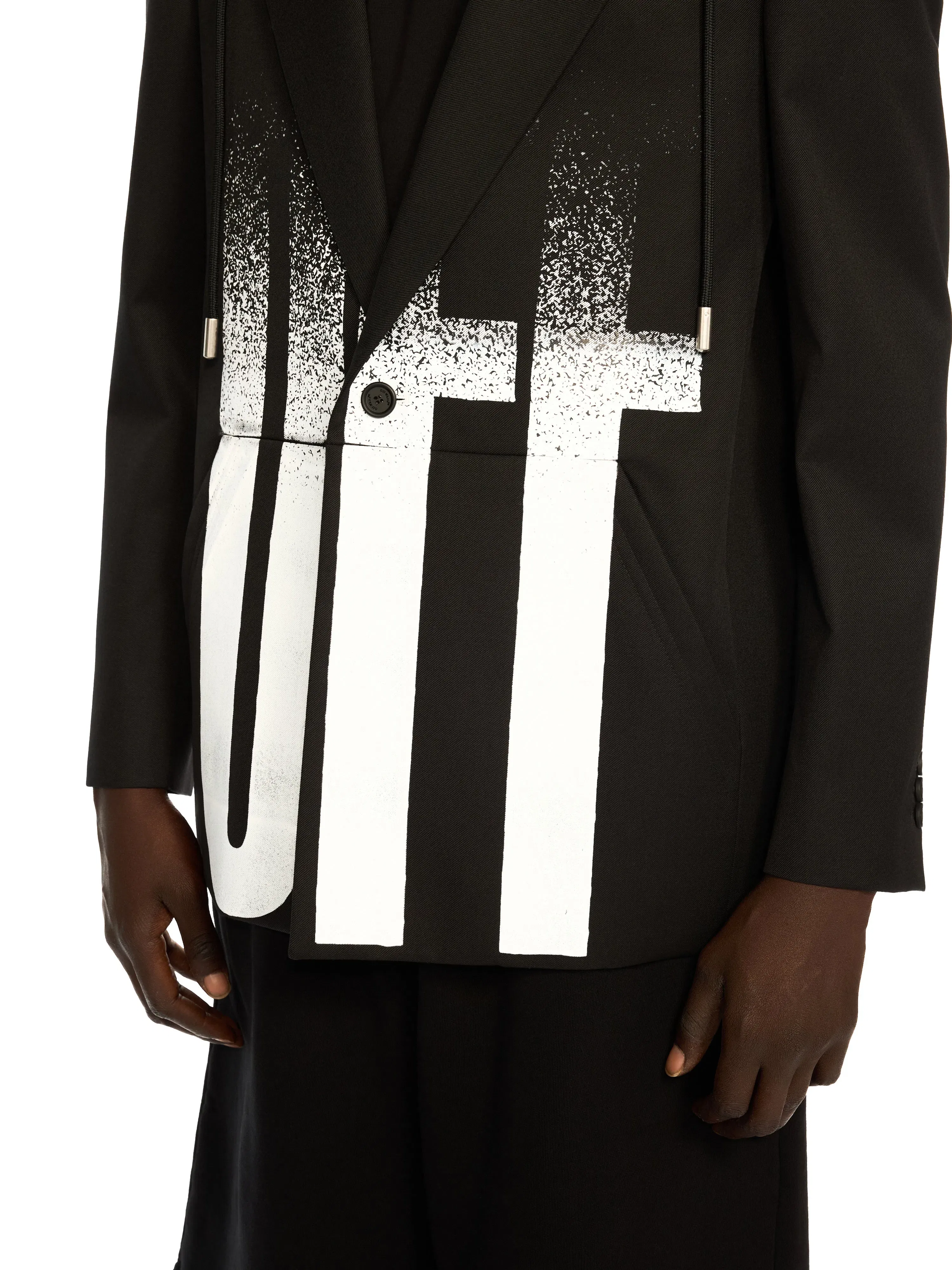 Off White Big Off Gradient Wool Hood