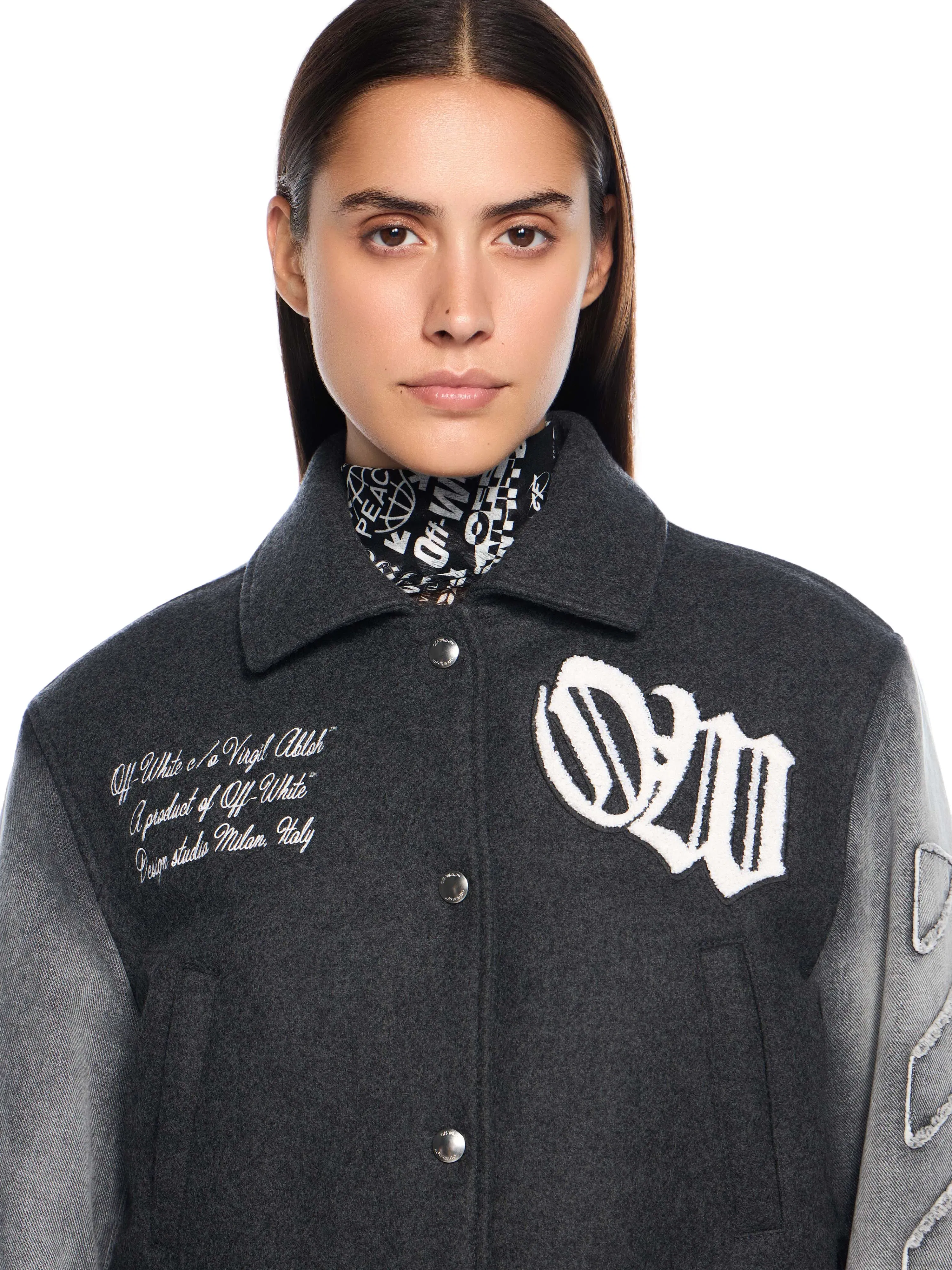 Off White Gothic Class Varsity