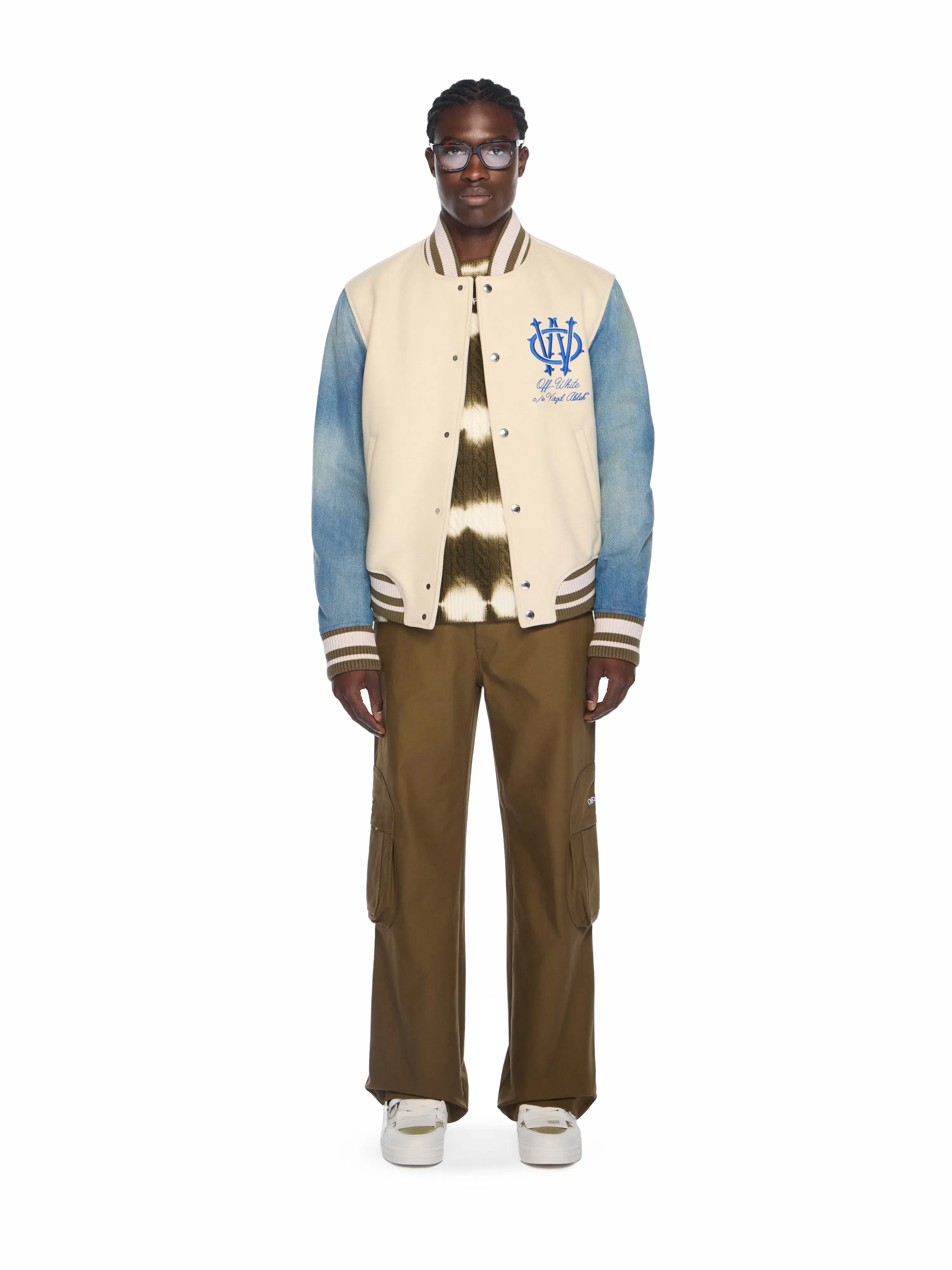 Off White Gothic Wool Denim Varsity