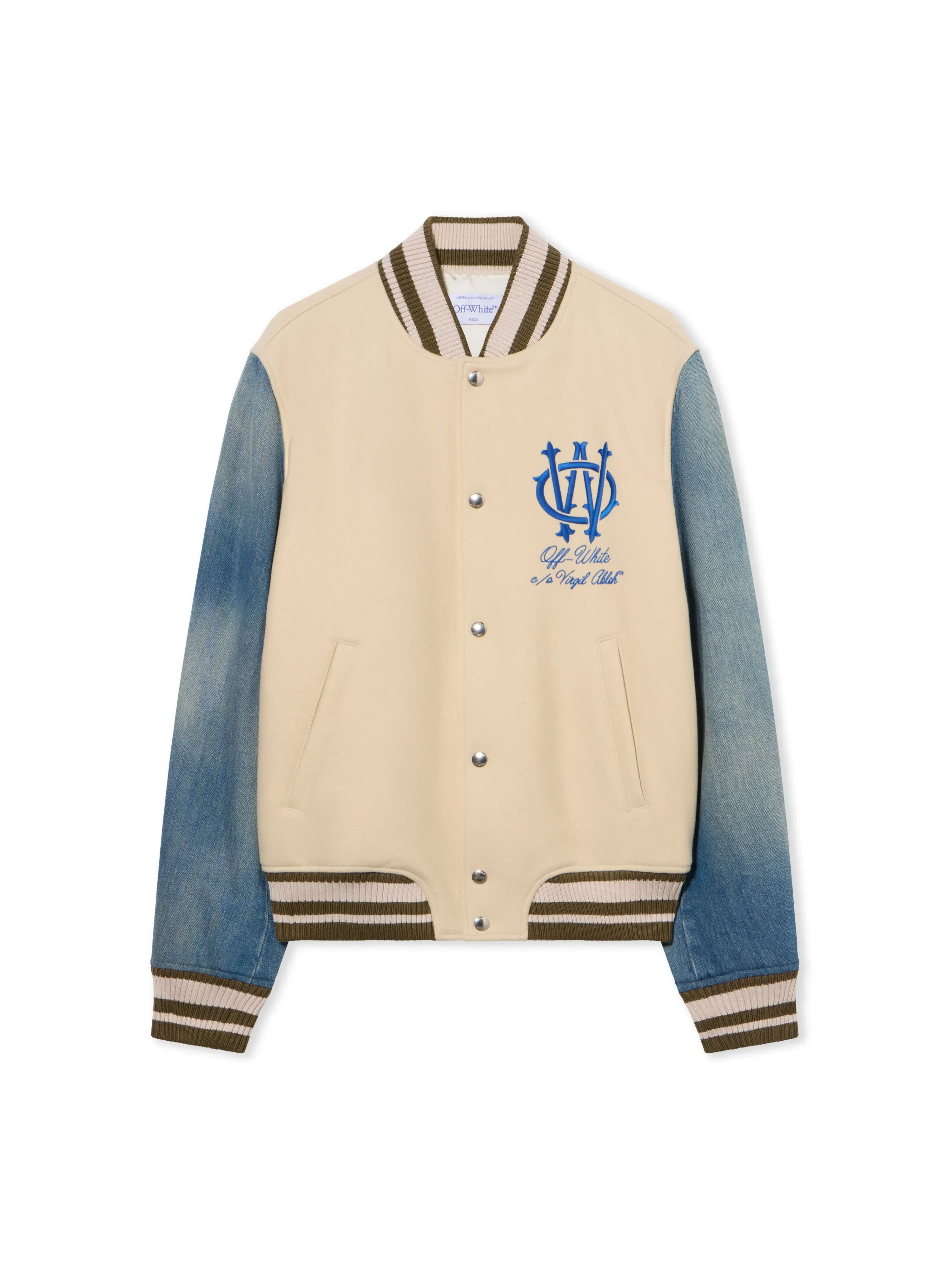 Off White Gothic Wool Denim Varsity