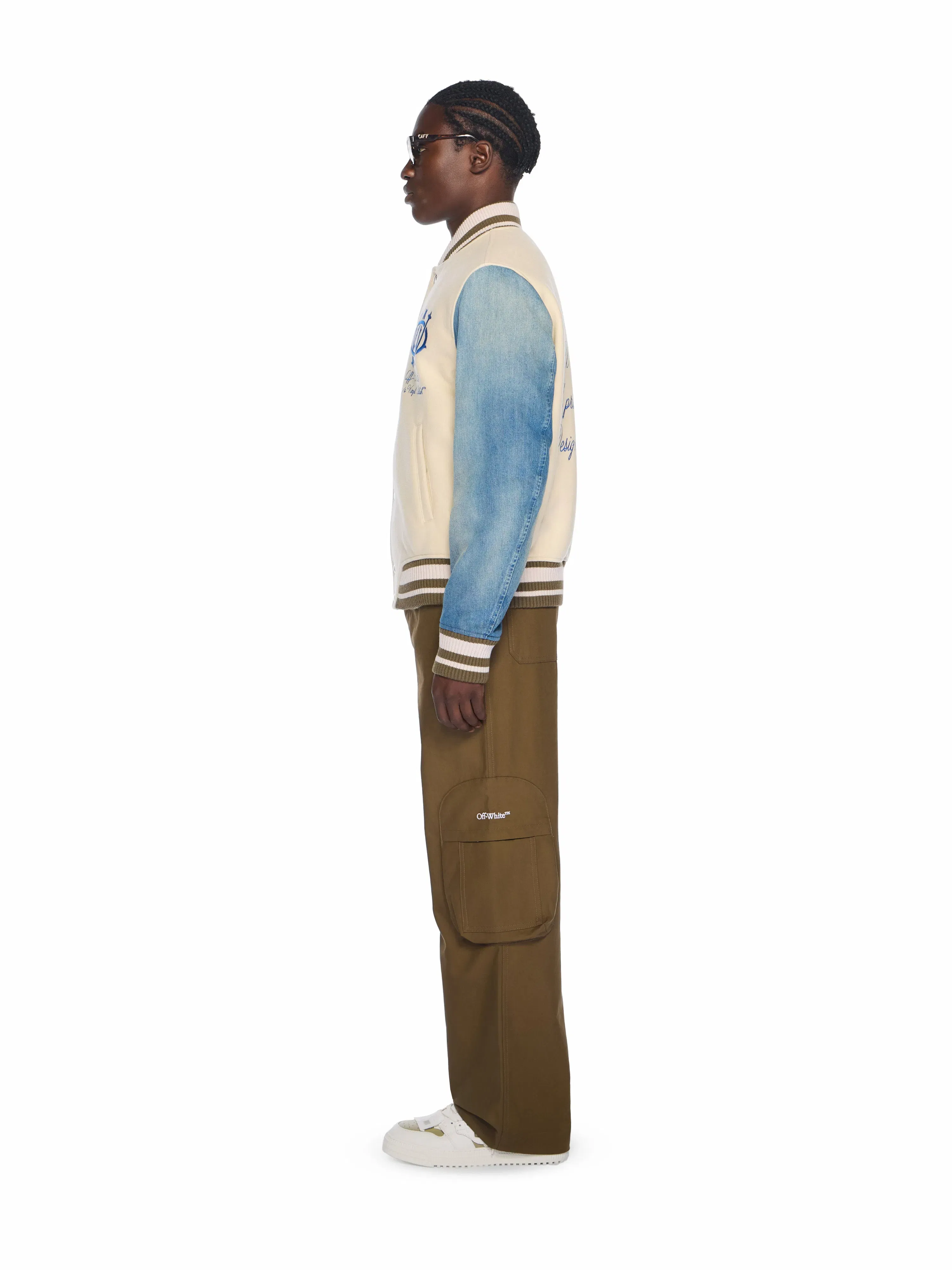 Off White Gothic Wool Denim Varsity