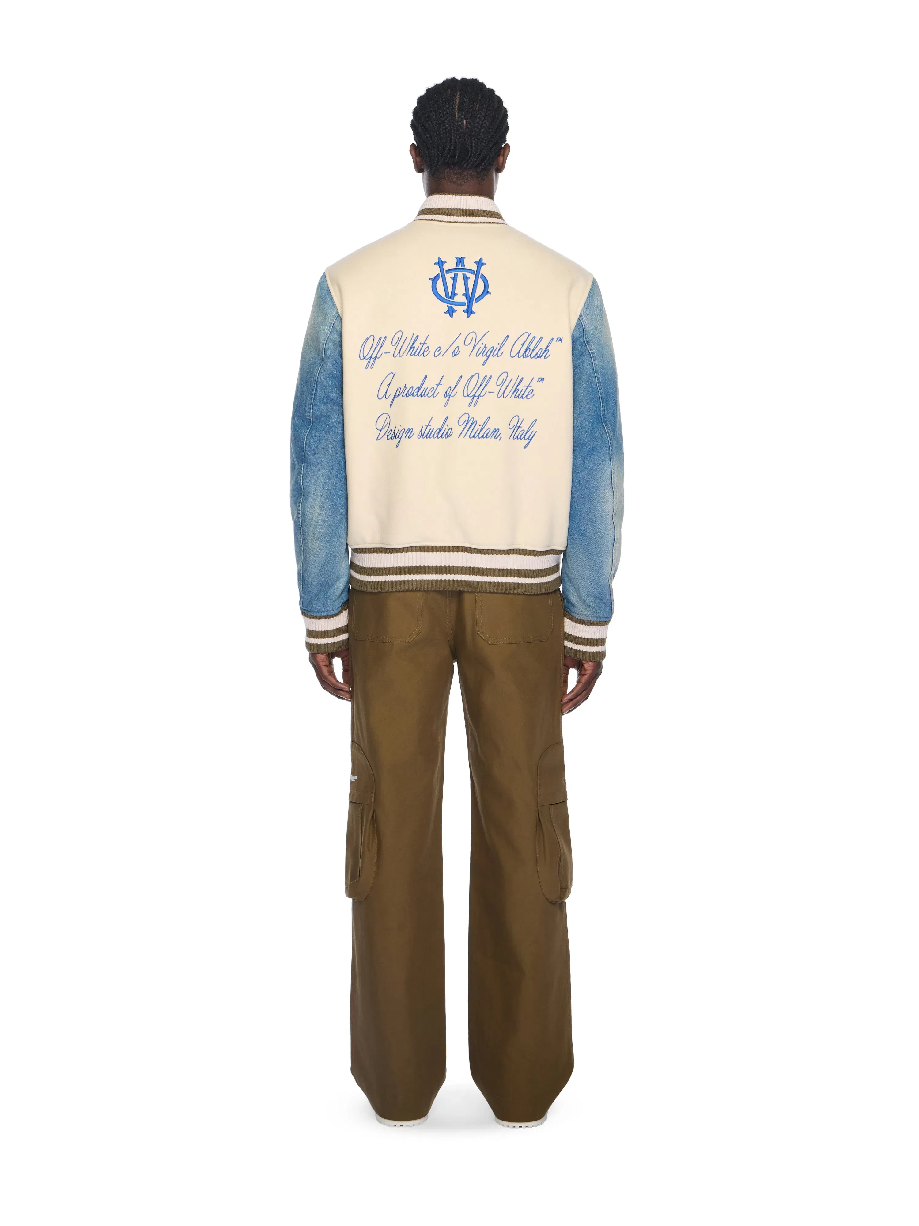 Off White Gothic Wool Denim Varsity
