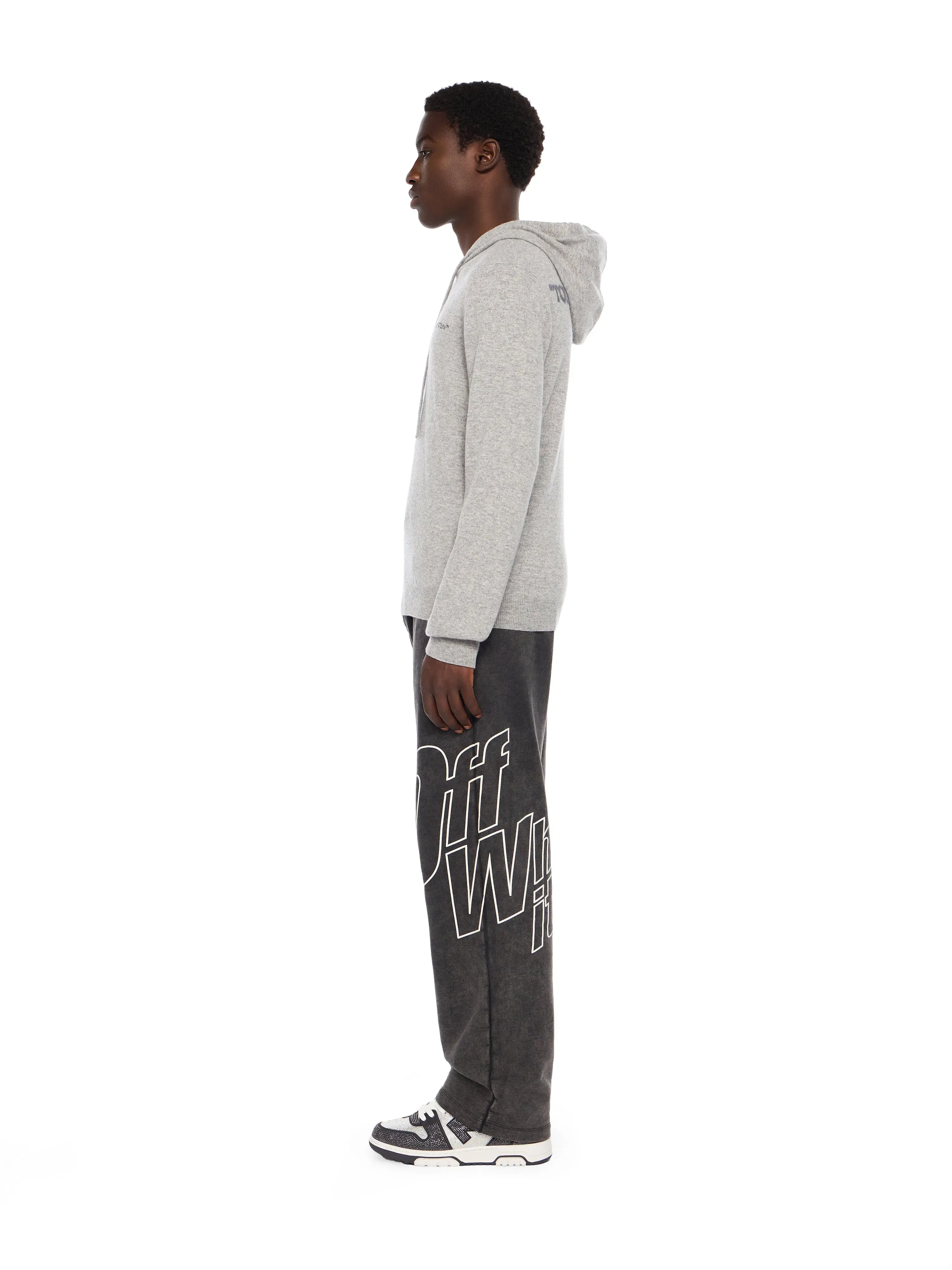 Off White Quote Knit Hoodie