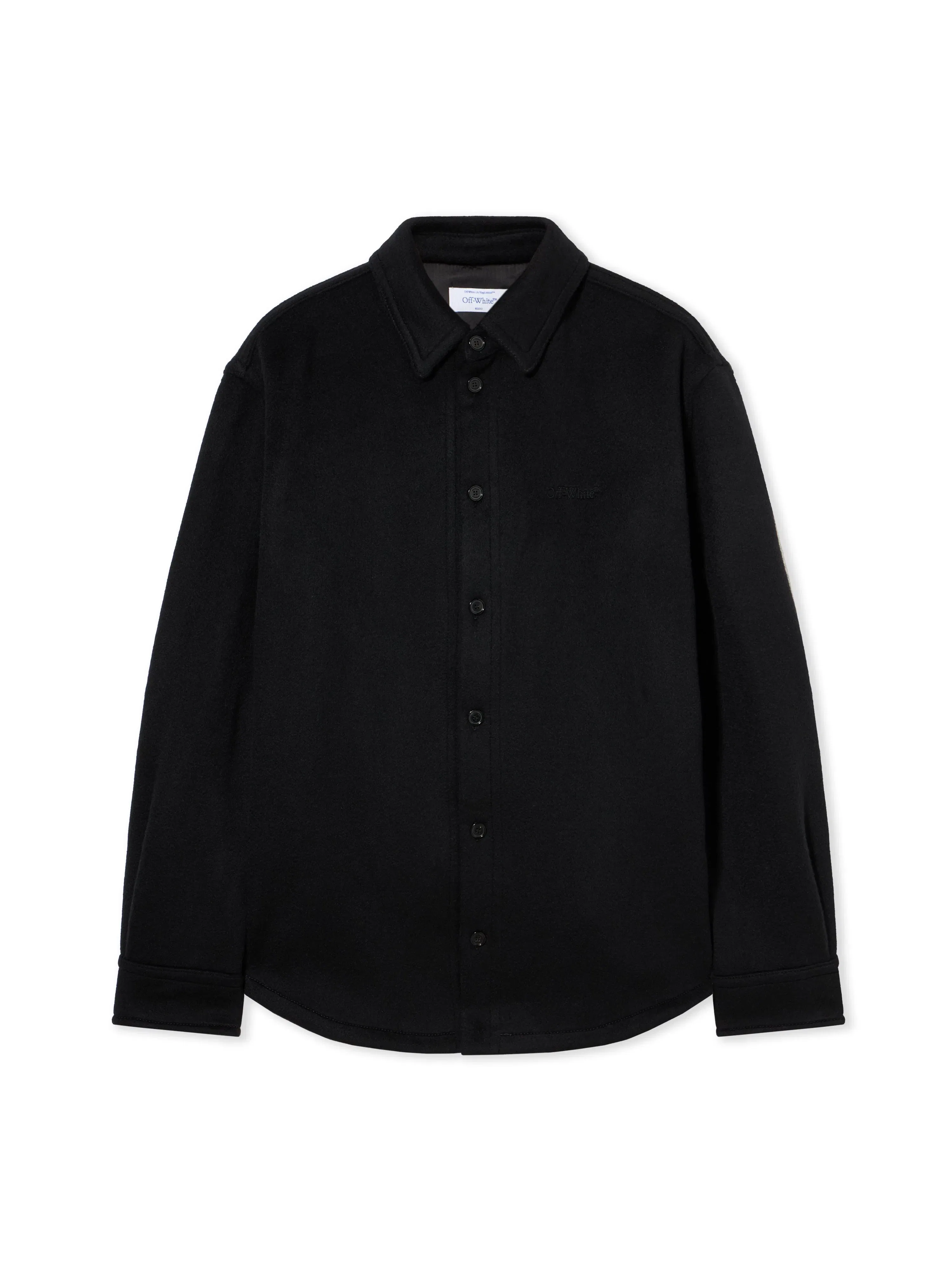 Off White Quote Military Cashmere Overshirt