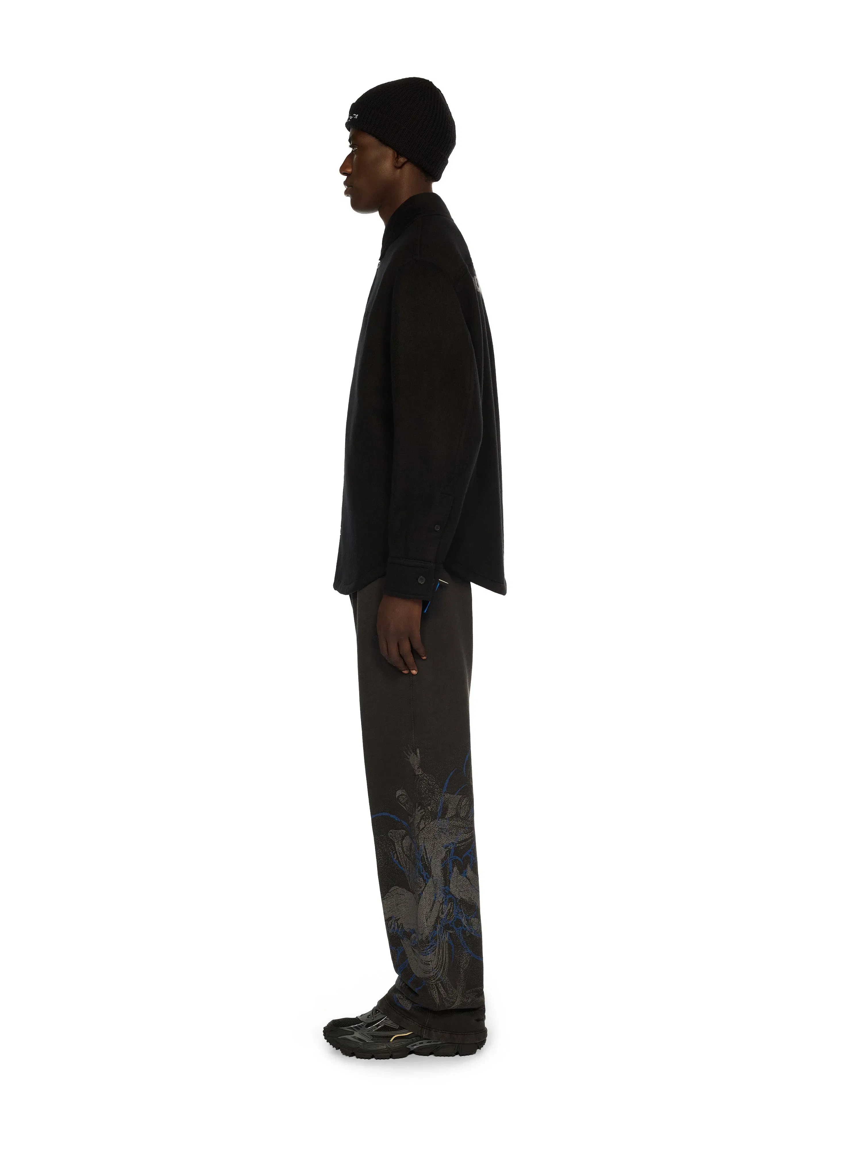 Off White Quote Military Cashmere Overshirt