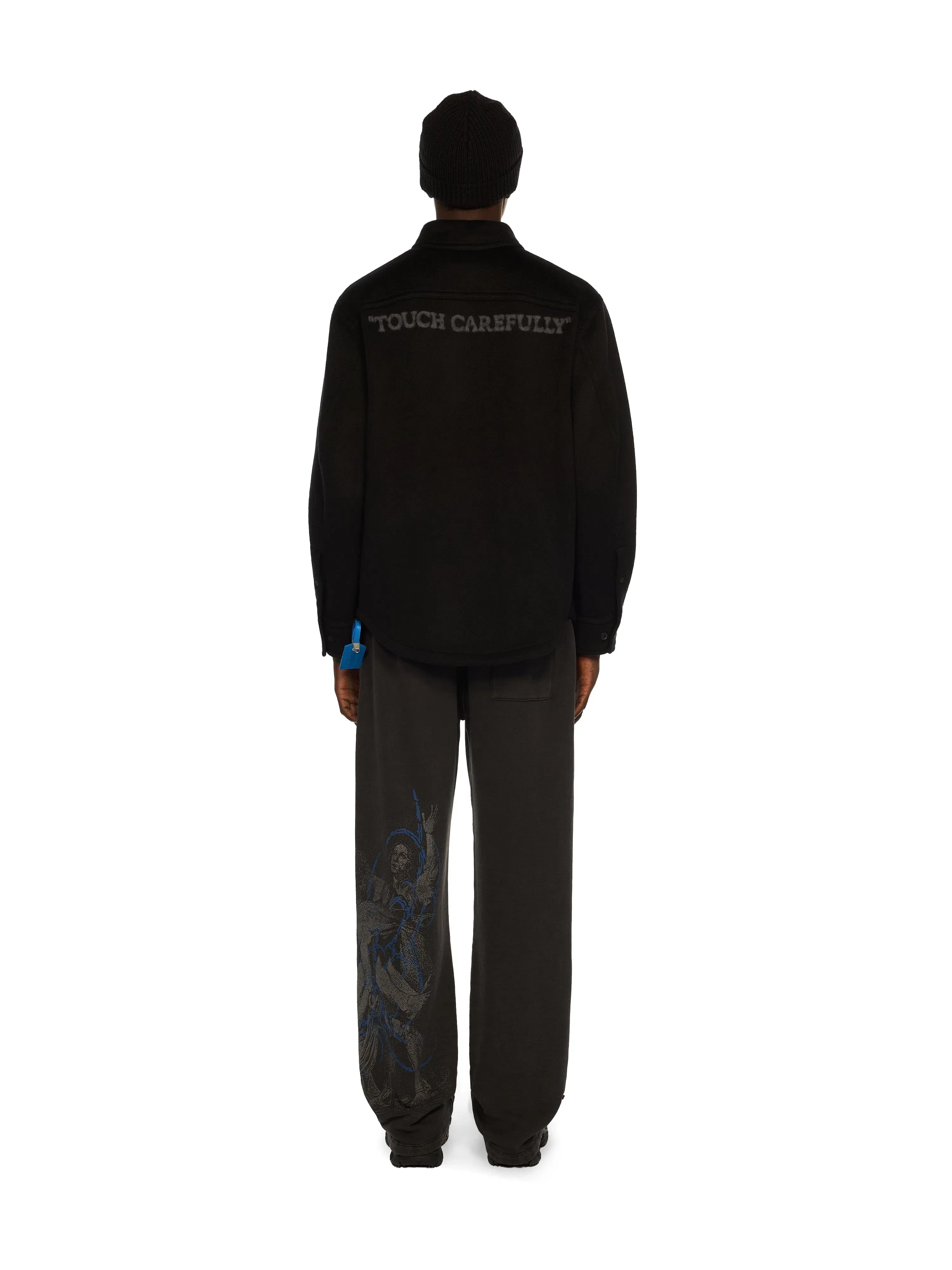Off White Quote Military Cashmere Overshirt