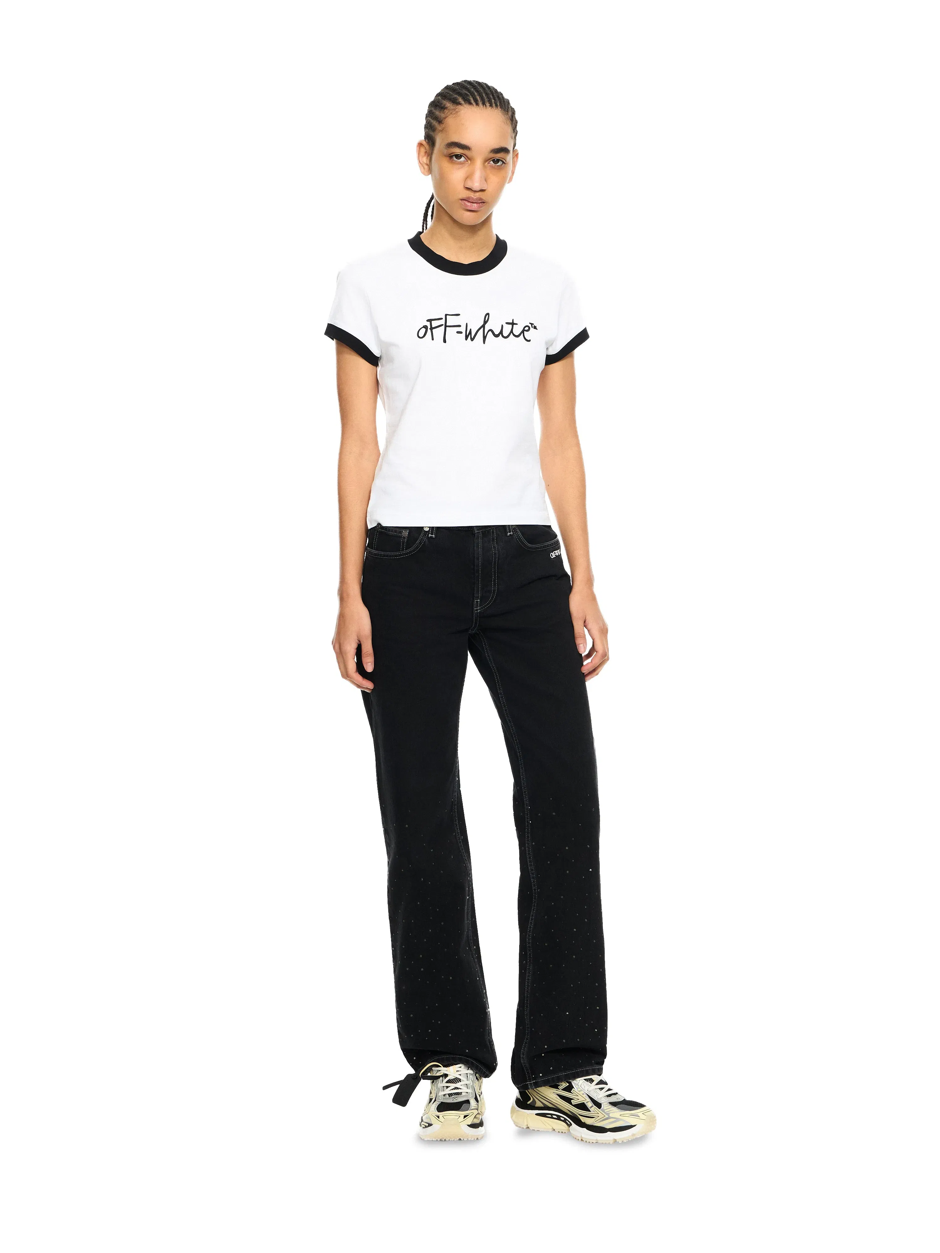 Off White x Swarovski Denim Susy Pants