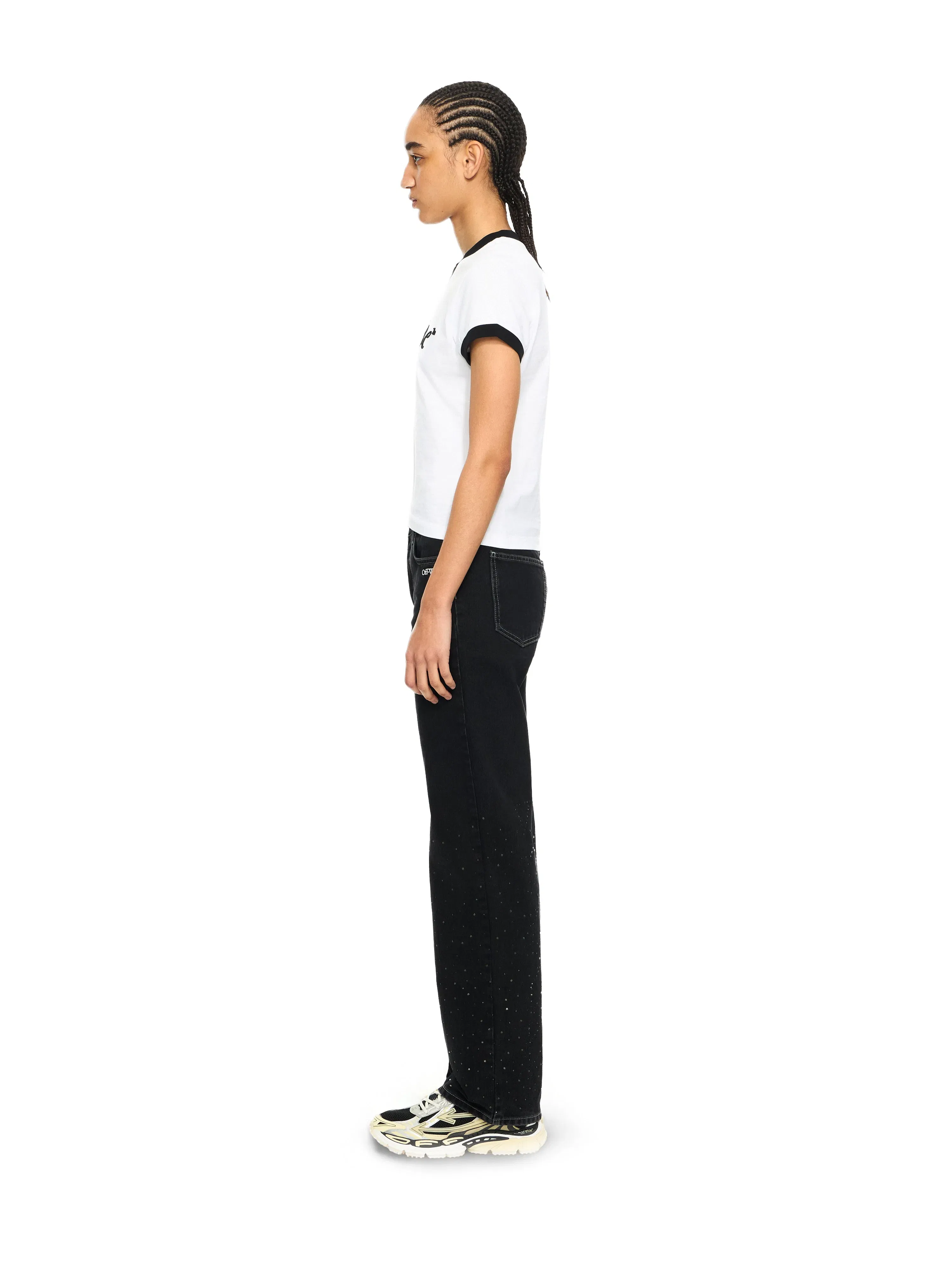 Off White x Swarovski Denim Susy Pants