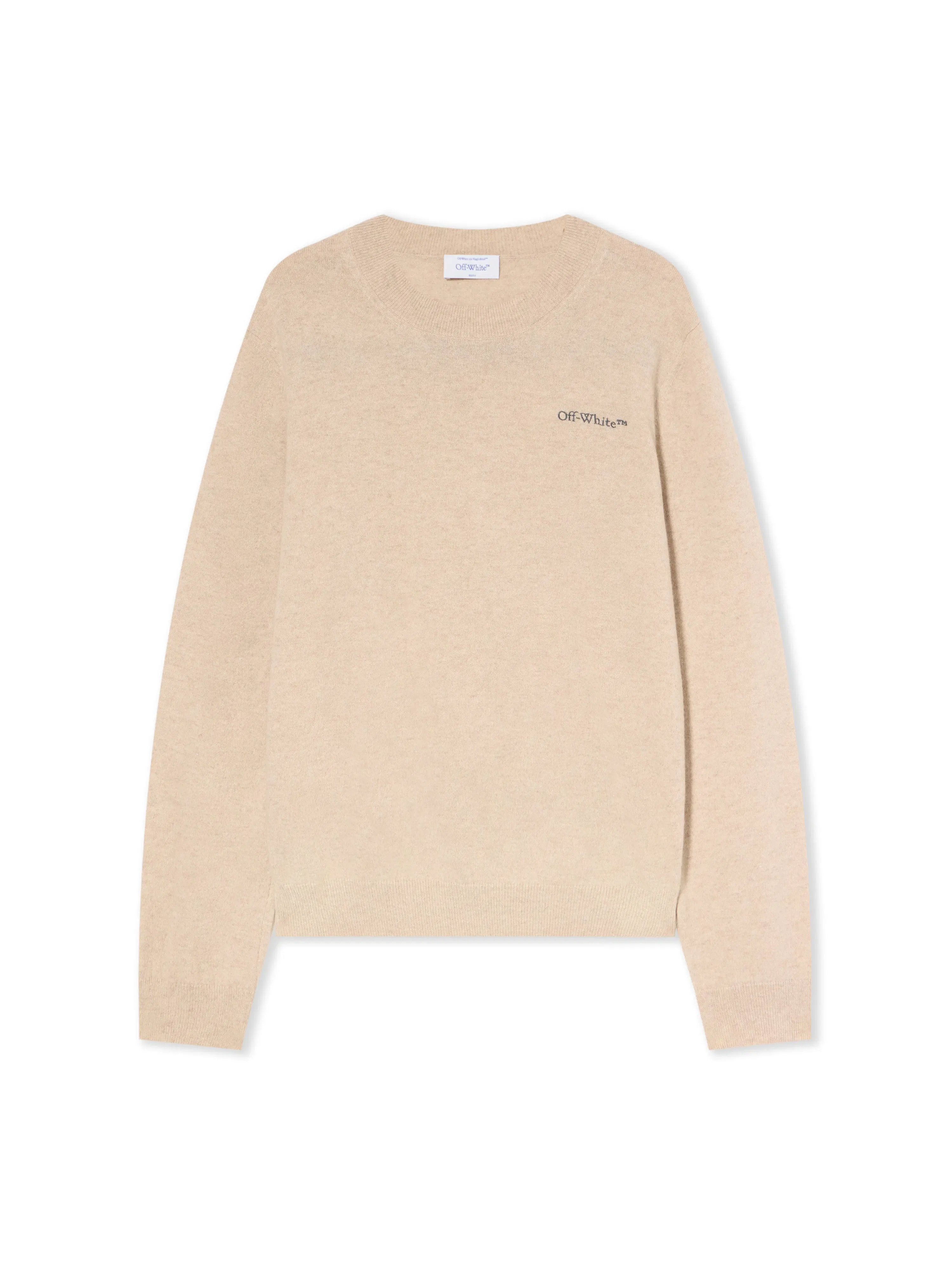 Off White Quote Knit Crewneck Sweater