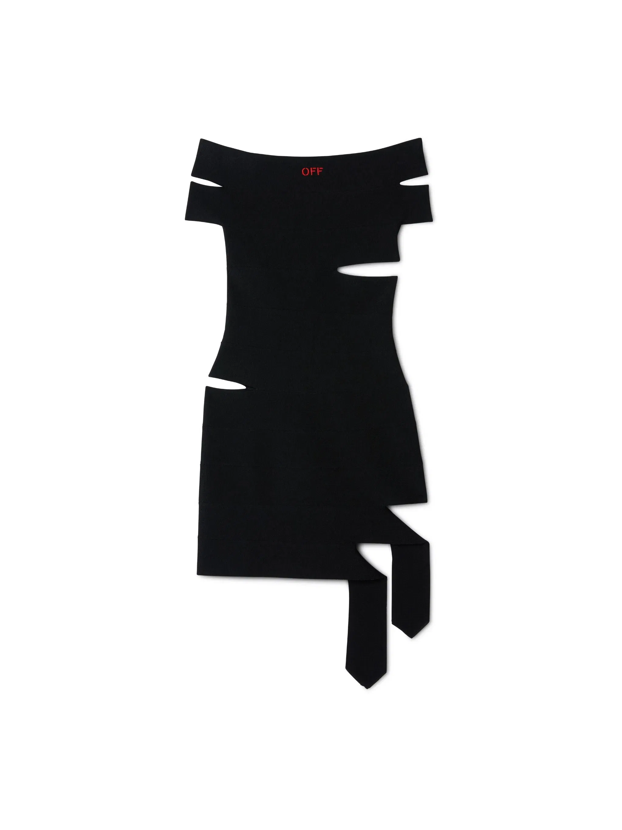 Off White Off Straps Bandeau Mini Dress