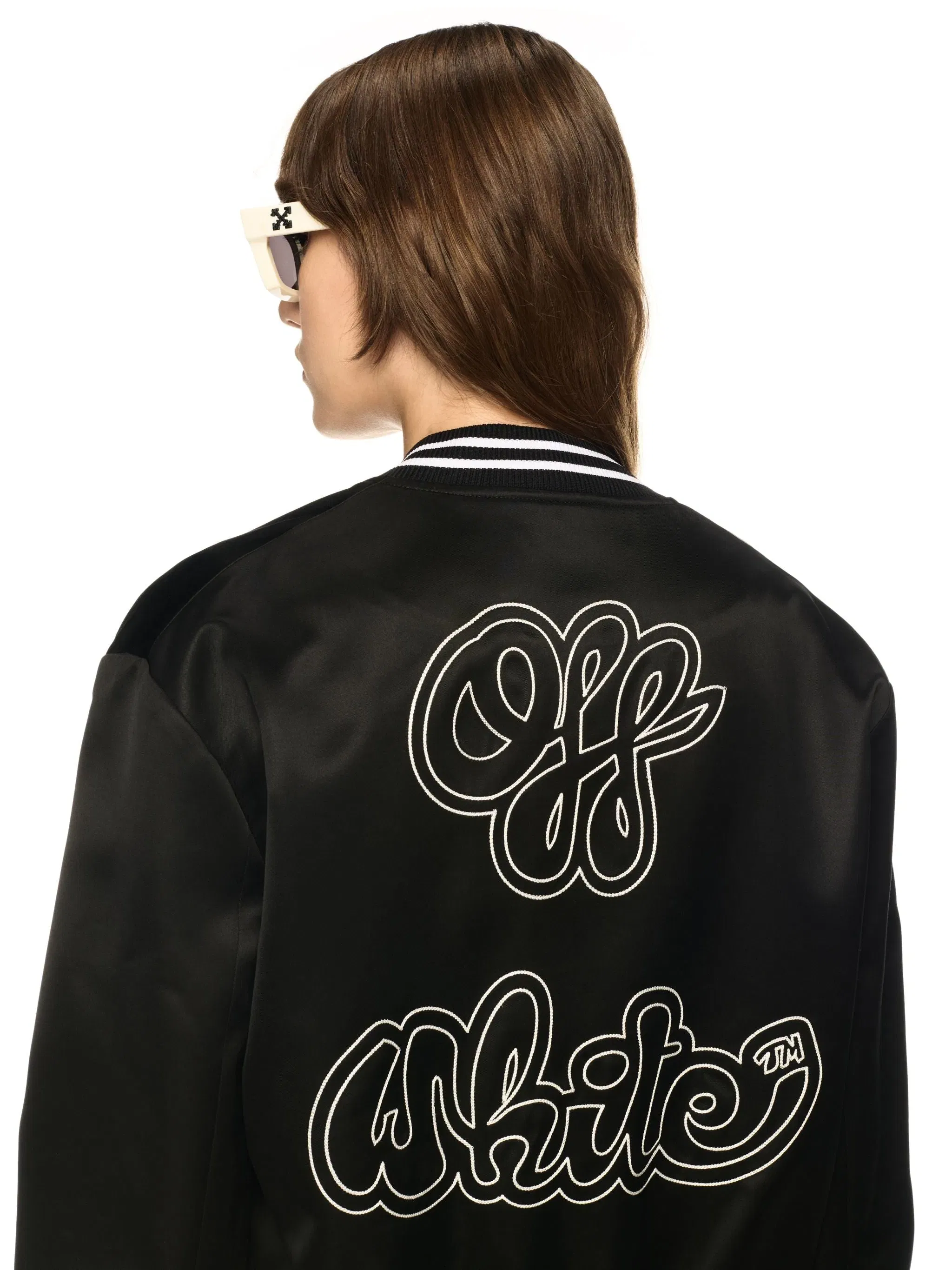 Off White Heavy Satin Souv Jkt