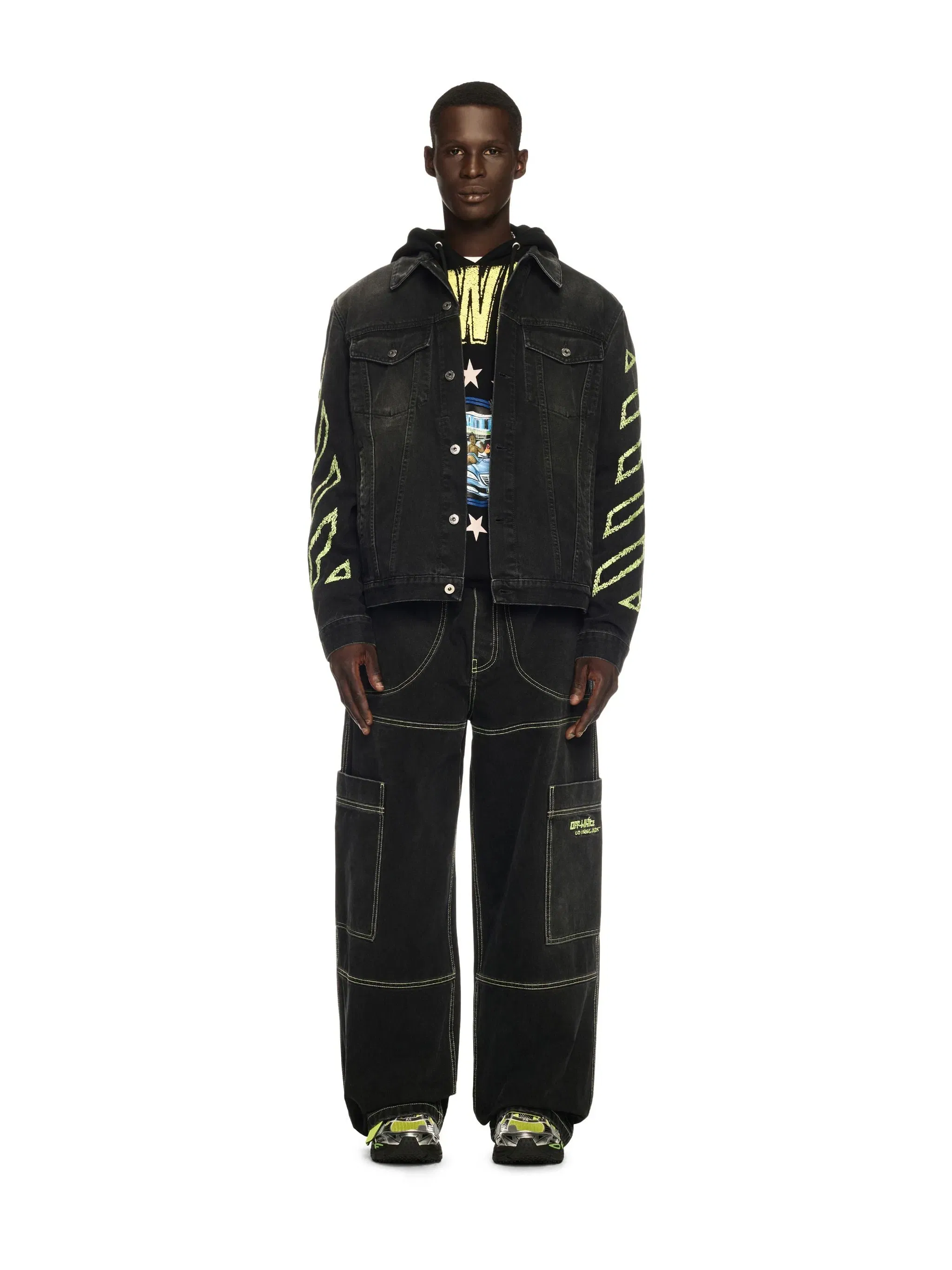 Off White Diag Arr Outl Den Skate Jkt