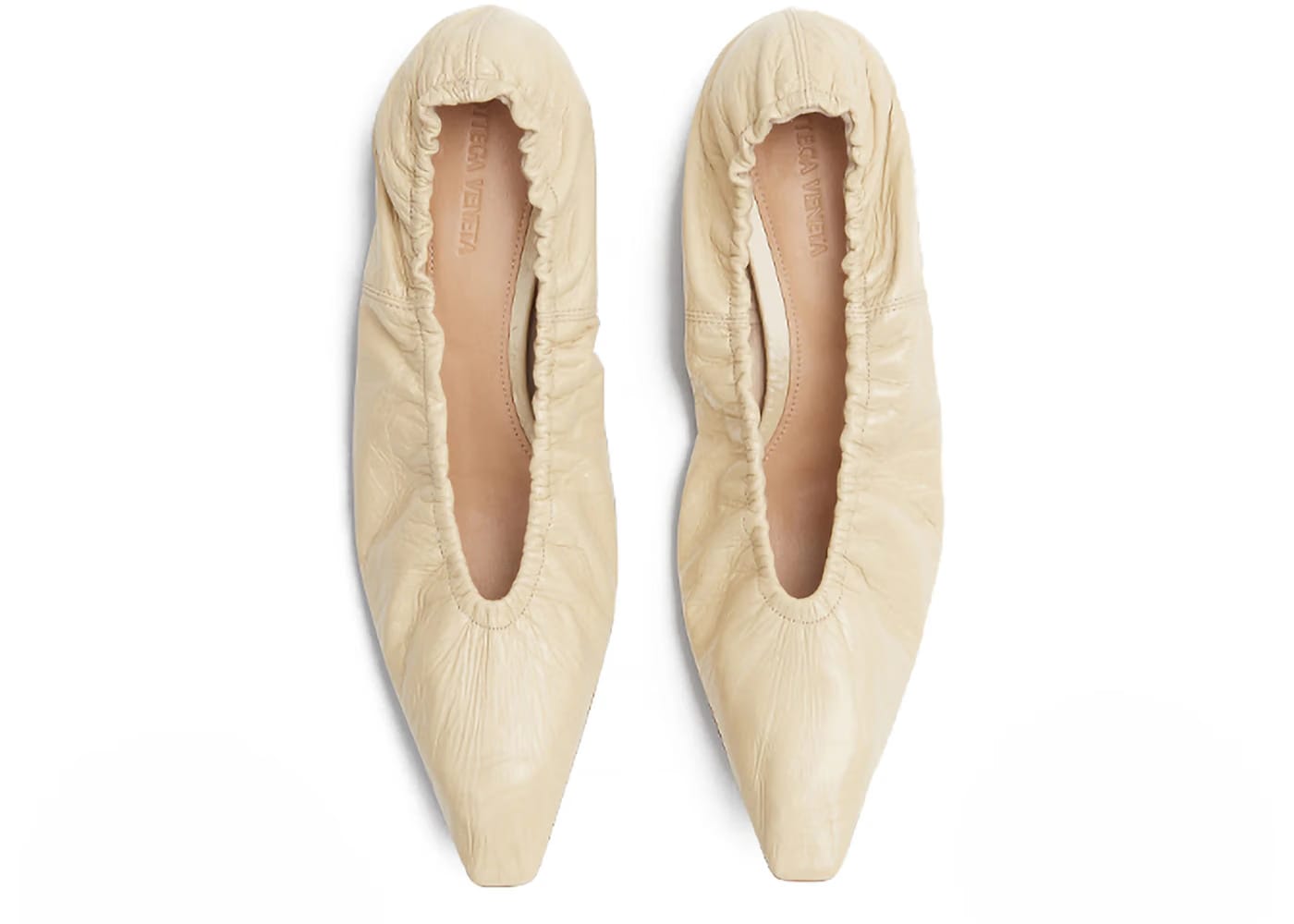 Bottega Veneta Leather Ballet Flat Light Brown (Women's)
