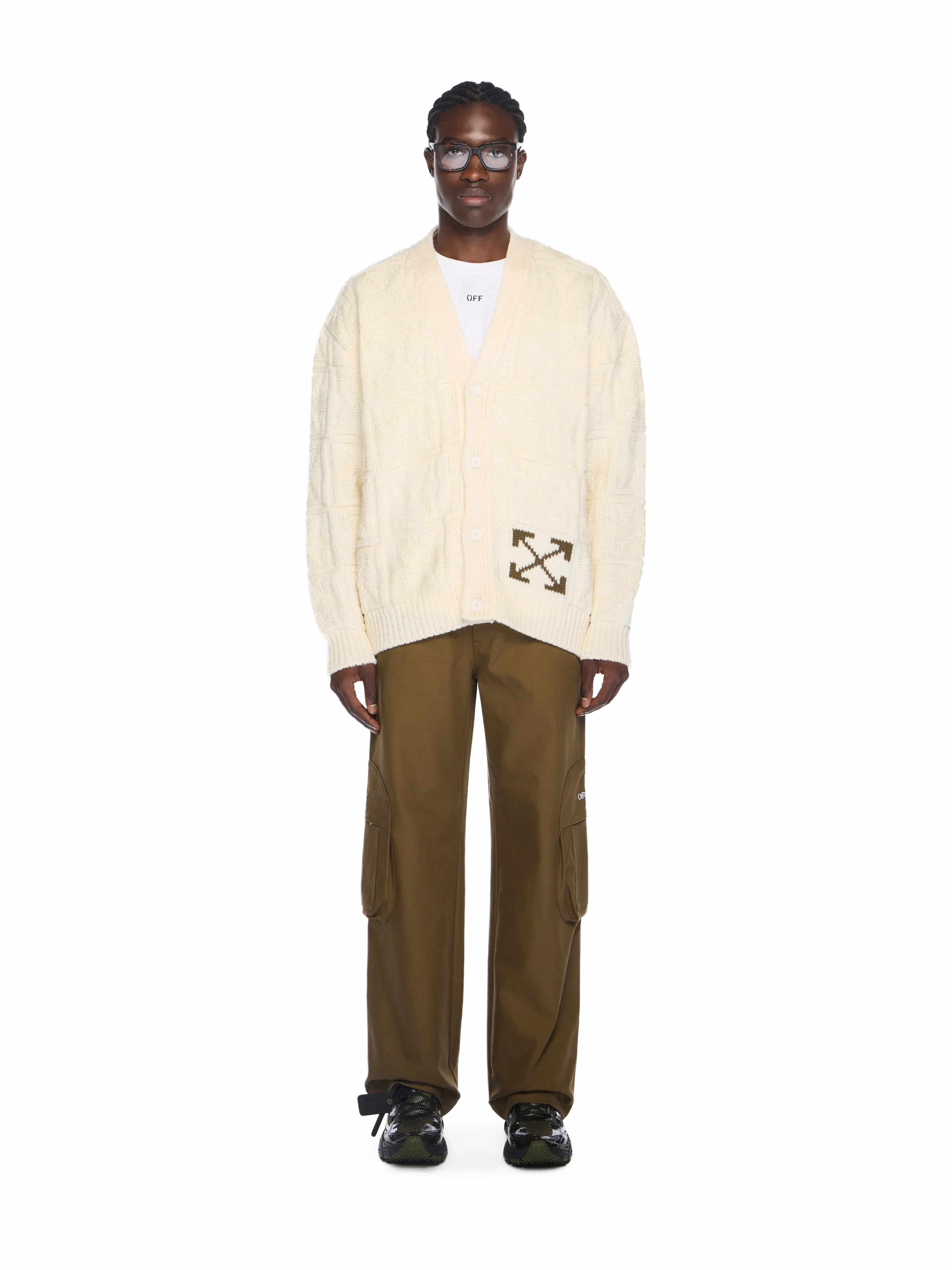 Off White Arrow 3D Stitch Cardigan