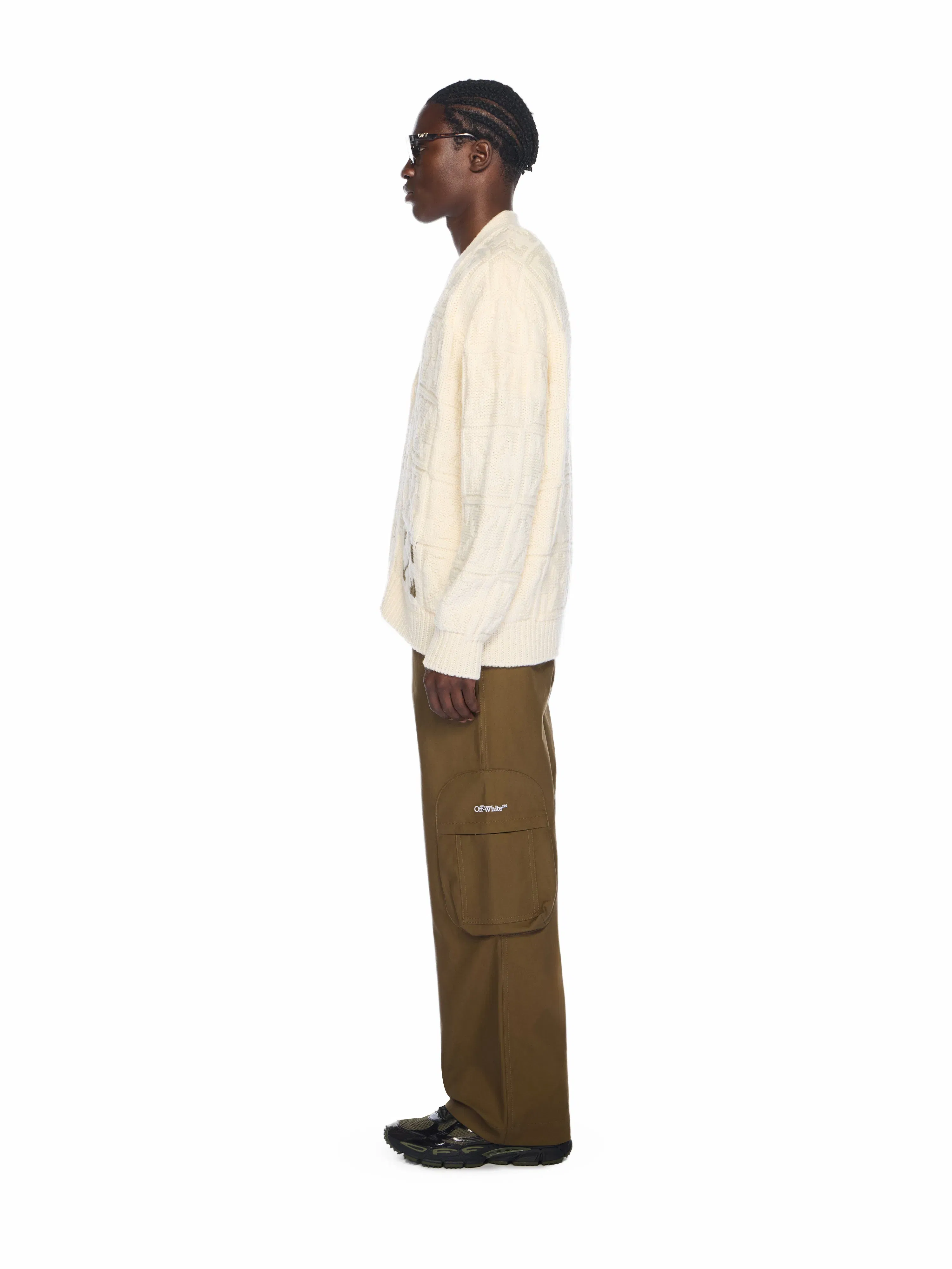 Off White Arrow 3D Stitch Cardigan