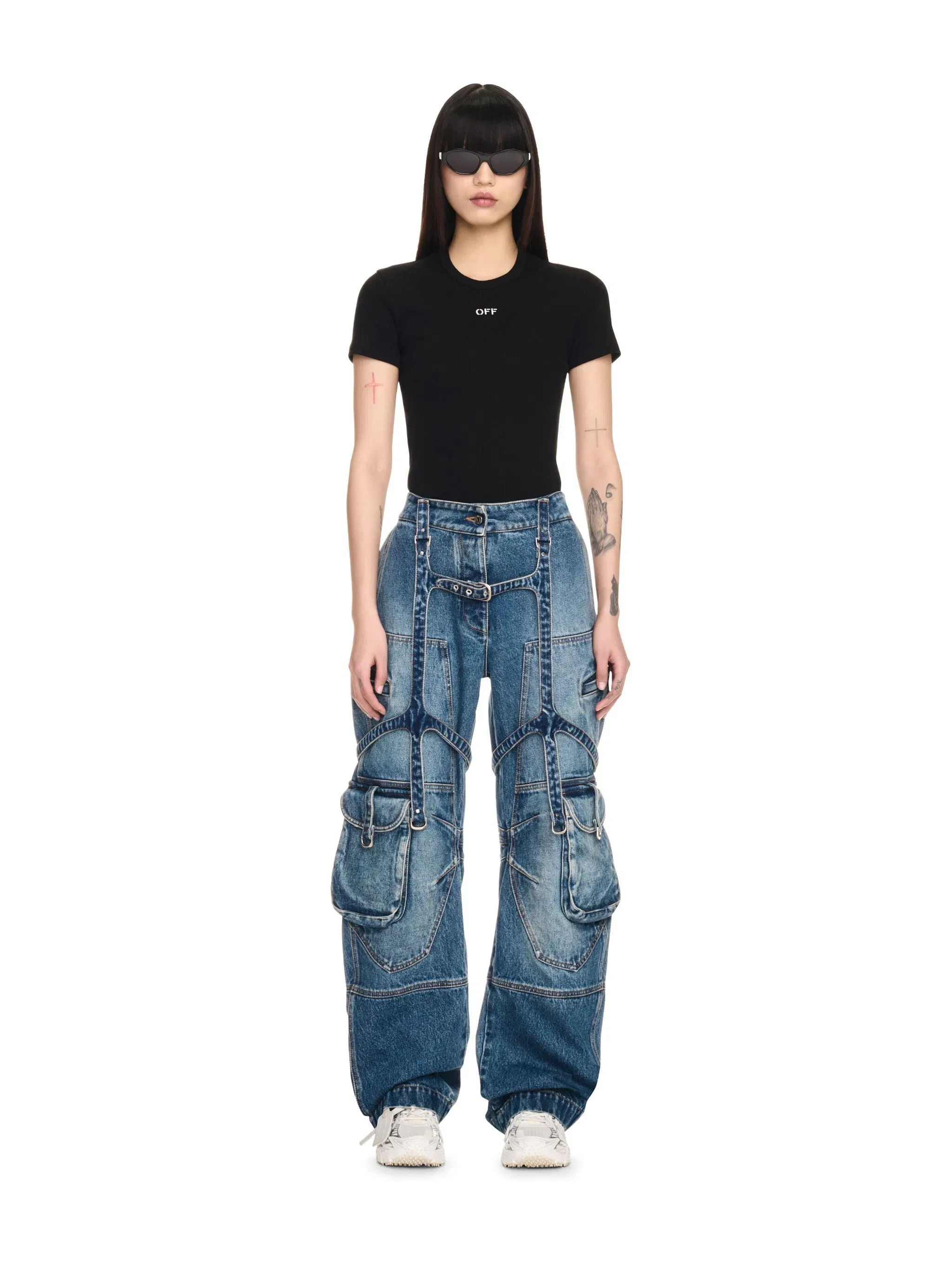 Off White Cargo Over Pants