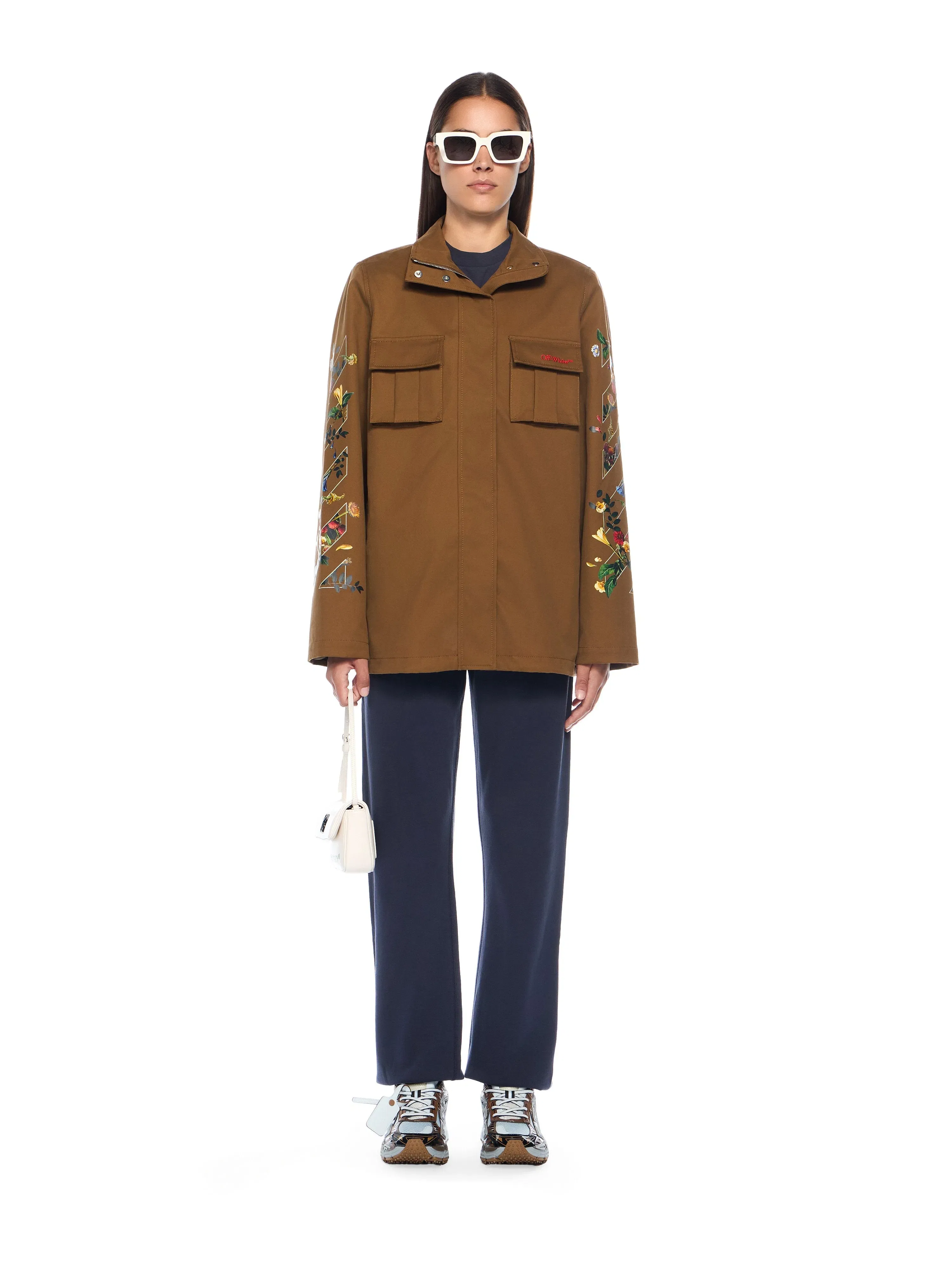 Off White Arrow Flower Field Twill Jacket