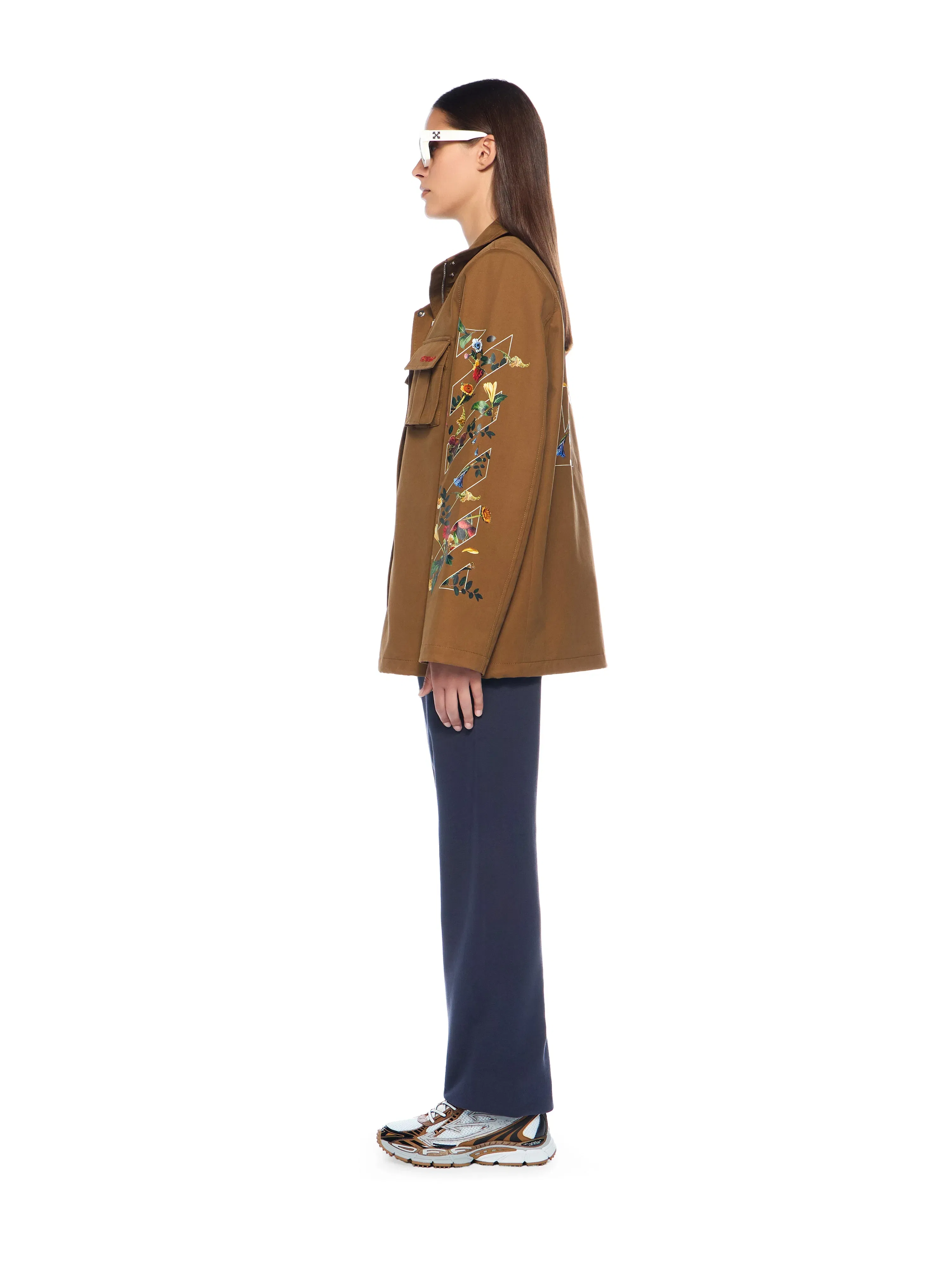 Off White Arrow Flower Field Twill Jacket