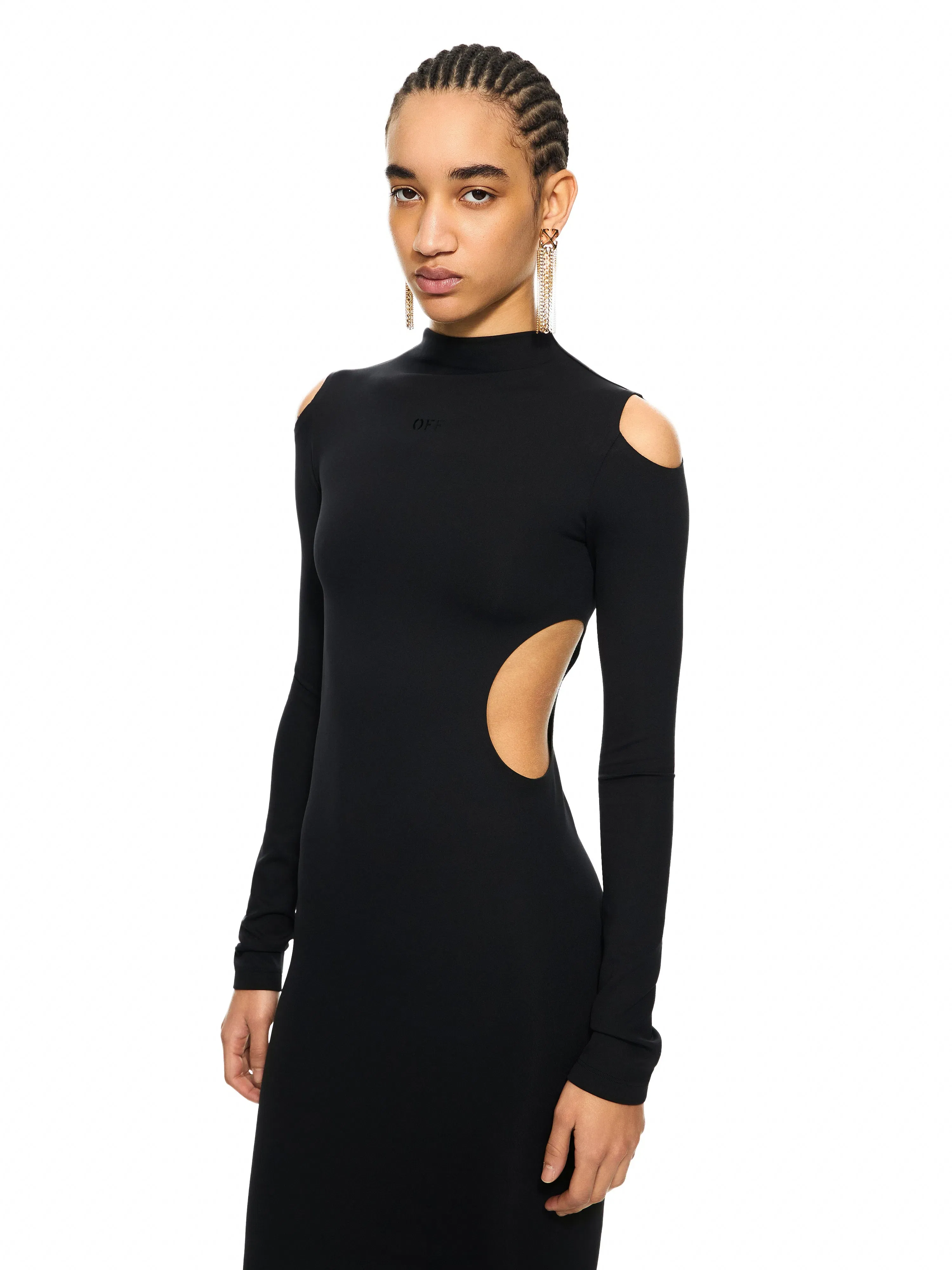 Off White Sleek Meteor Dress