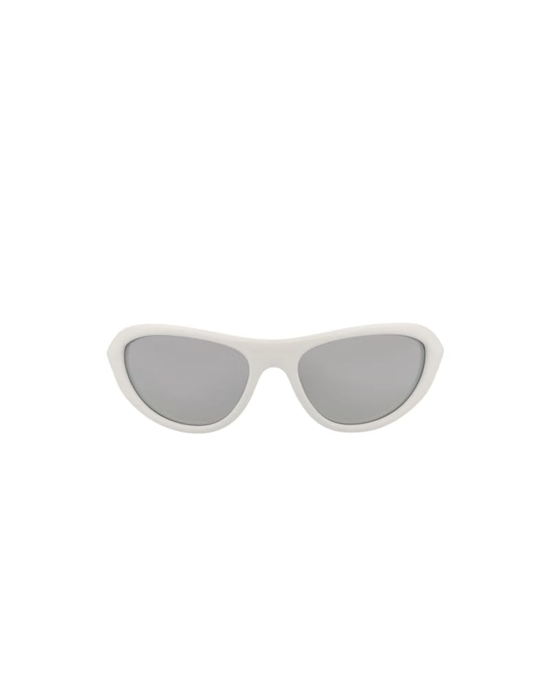 Bottega Veneta Shield Wrap Sunglasses White/White/Silver (BV1247S-30014486-005)