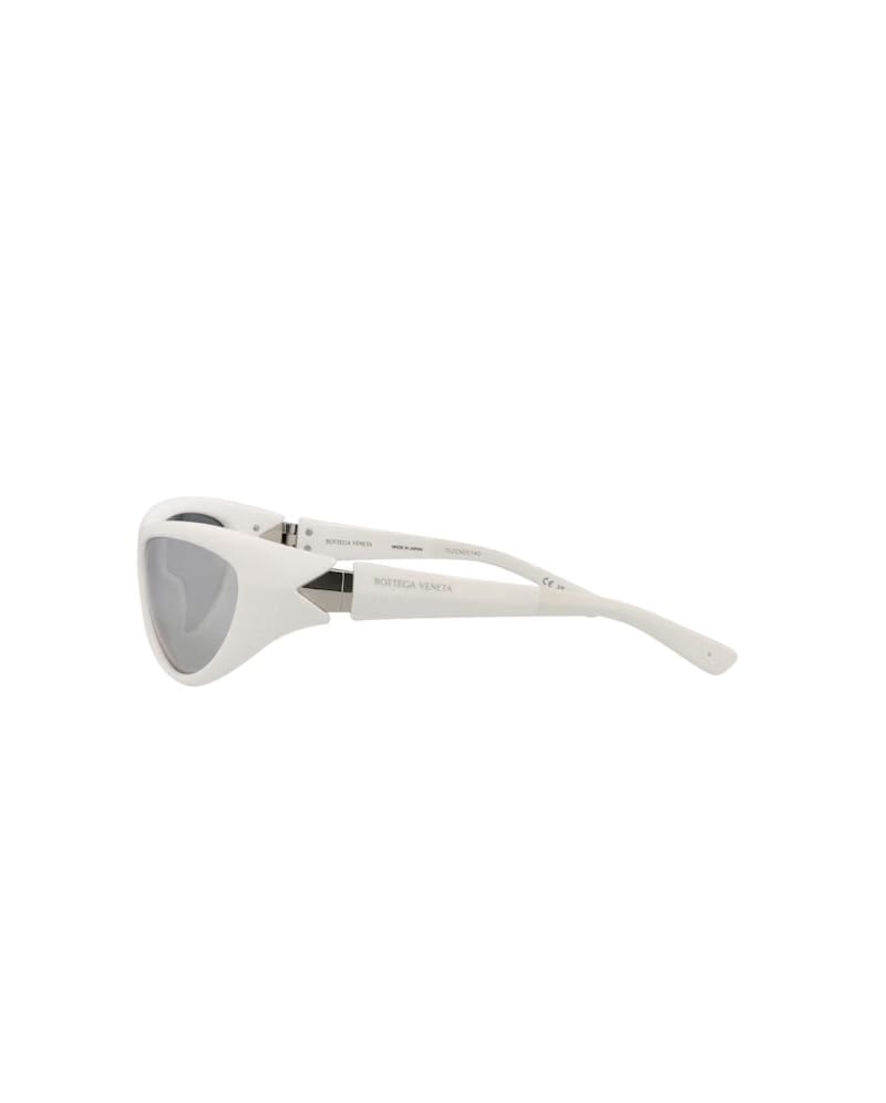 Bottega Veneta Shield Wrap Sunglasses White/White/Silver (BV1247S-30014486-005)