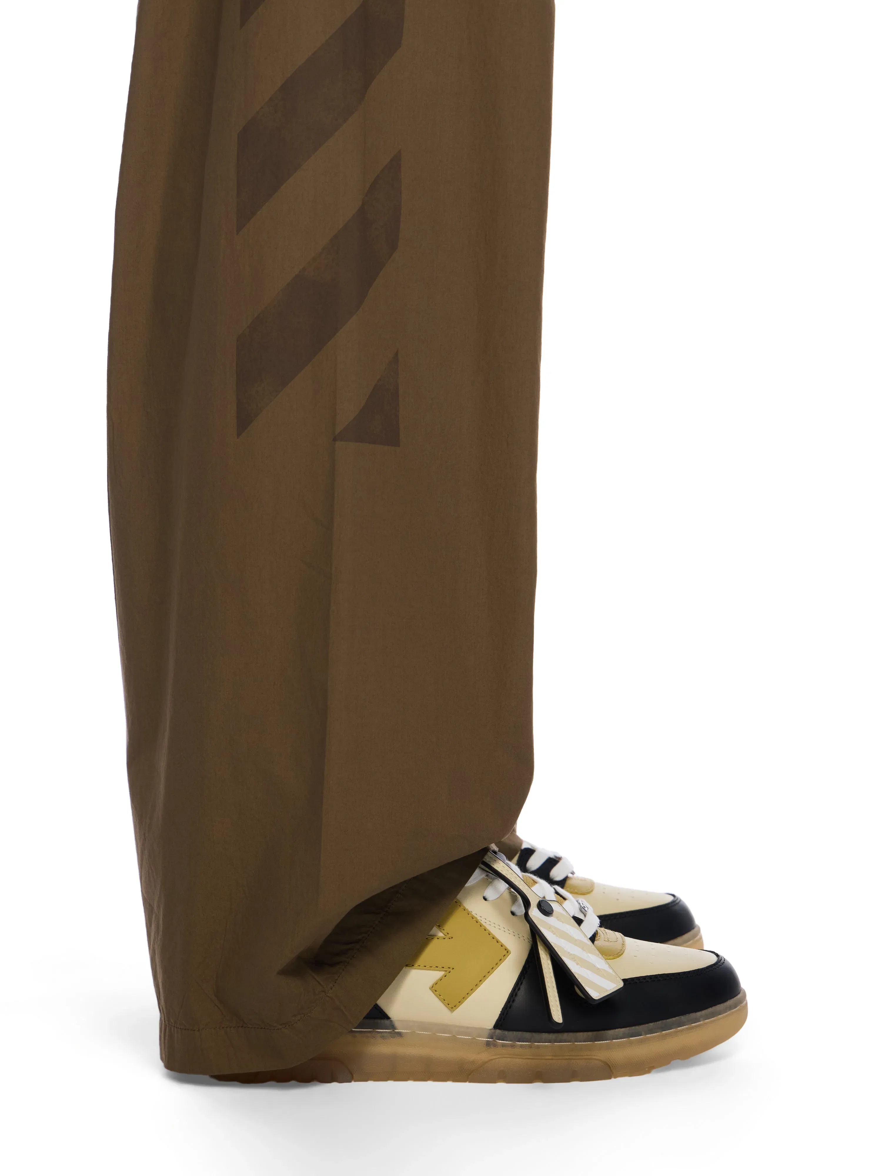 Off White OOO Varsity Sneakers Beige
