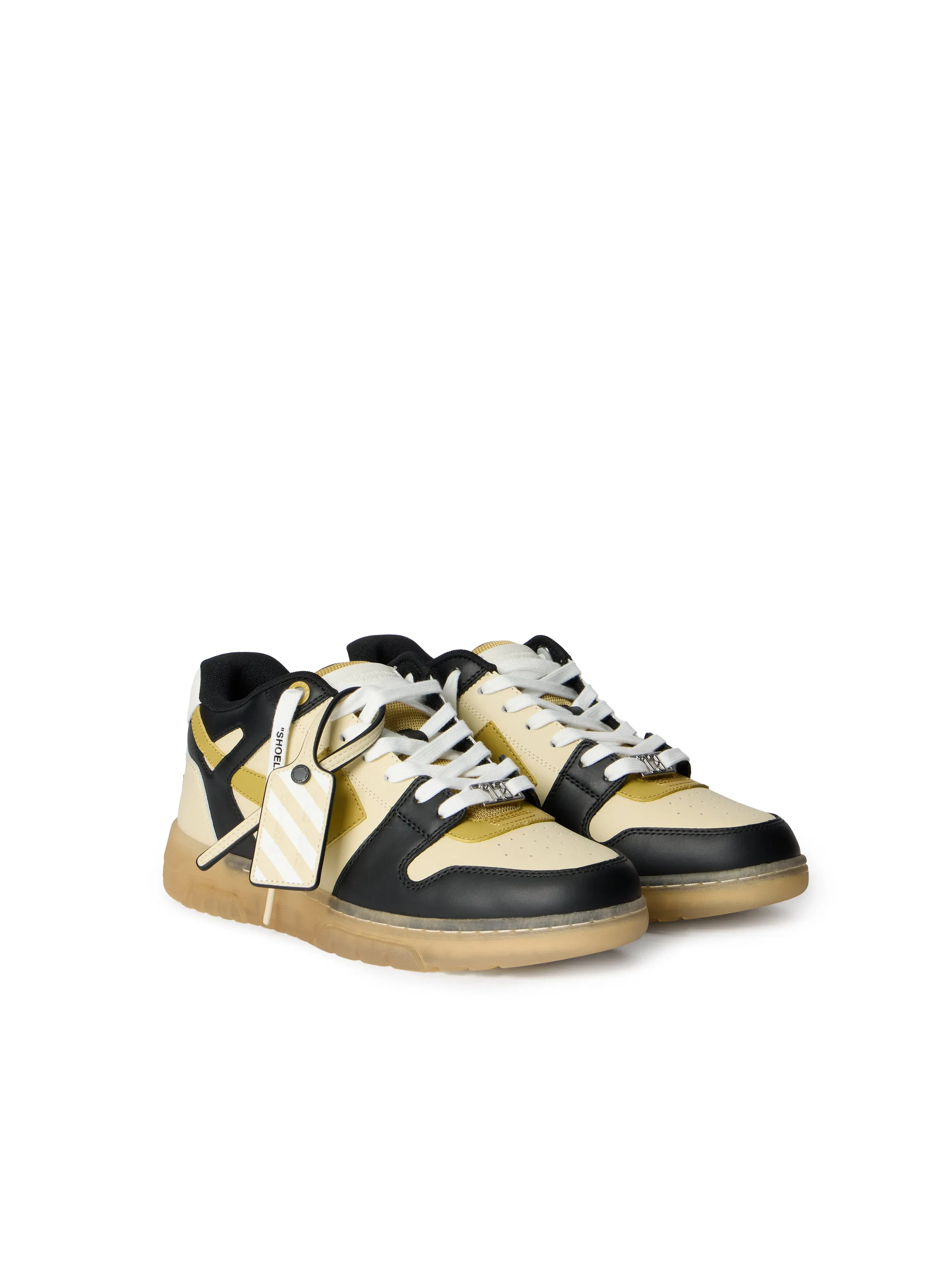 Off White OOO Varsity Sneakers Beige
